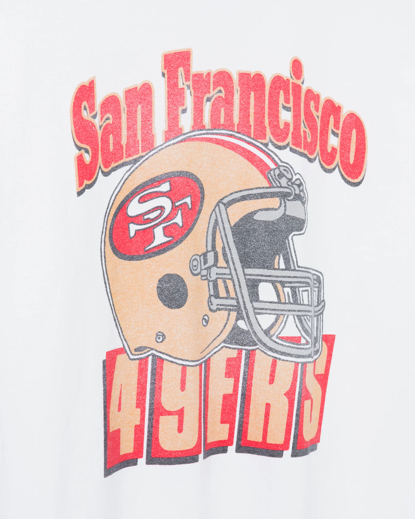 San Francisco 49ers Throwback Helmet Flea Market Tee - Image 4