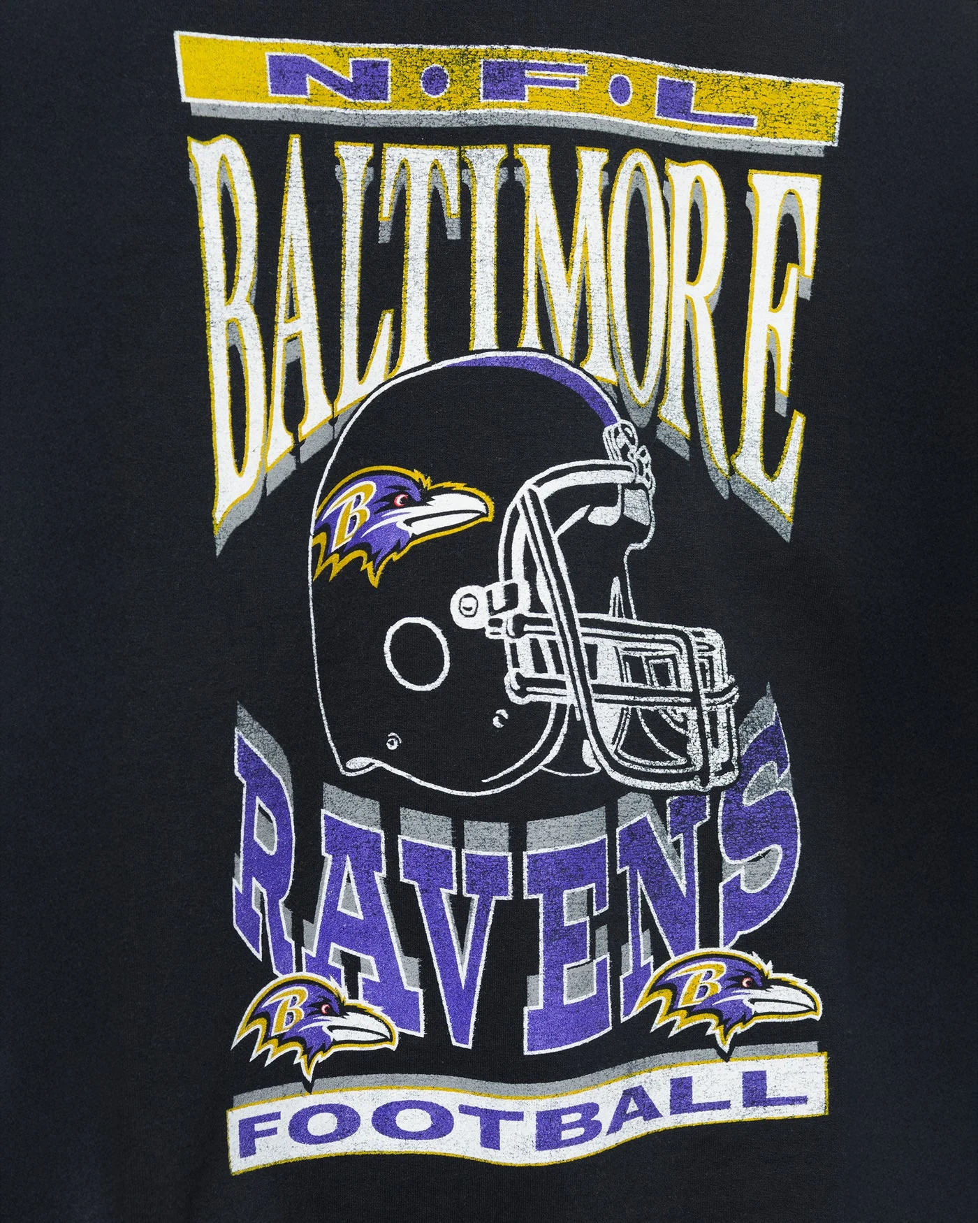 Baltimore Ravens Helmet Flea Market Crew Fleece - Image 5