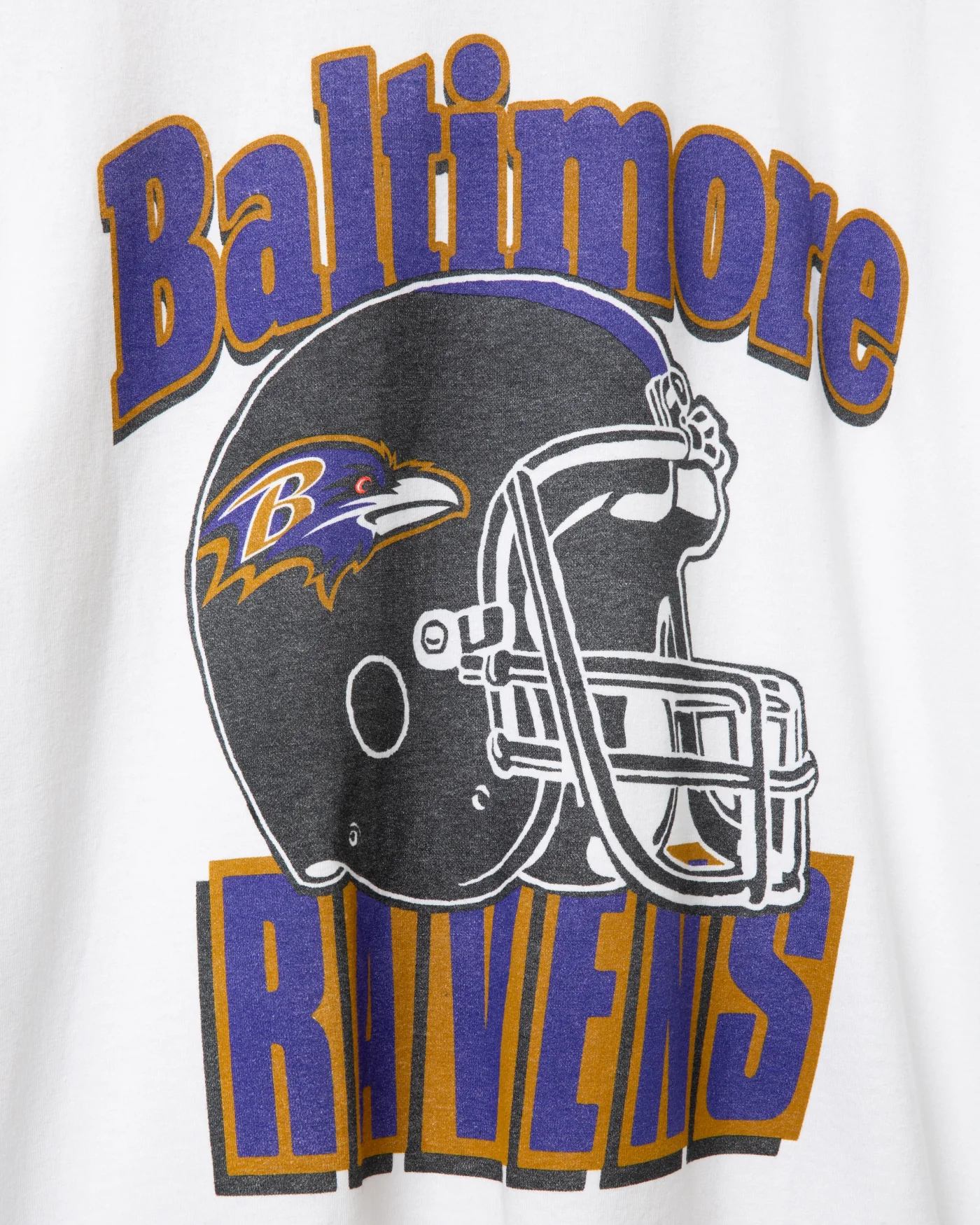 Baltimore Ravens Throwback Helmet Flea Market Tee - Image 3