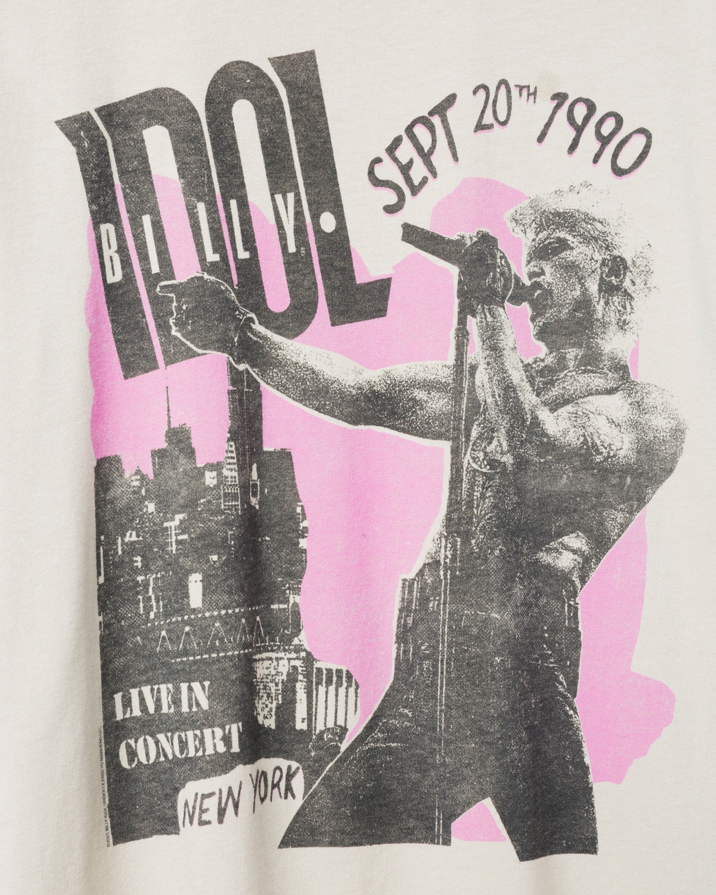 Billy Idol 1990 Vintage Tee - Image 3