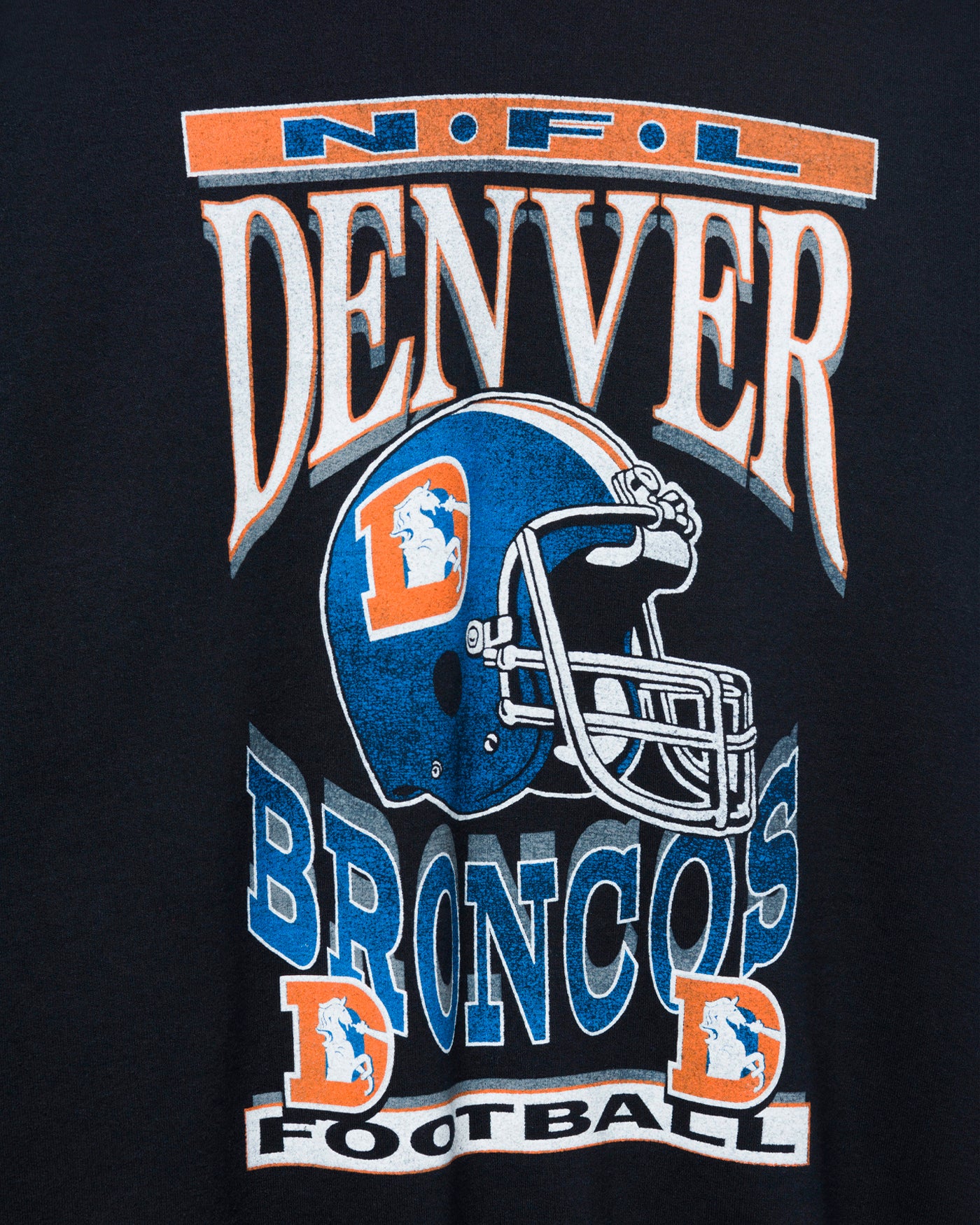 Denver Broncos Helmet Flea Market Crew Fleece - Image 4