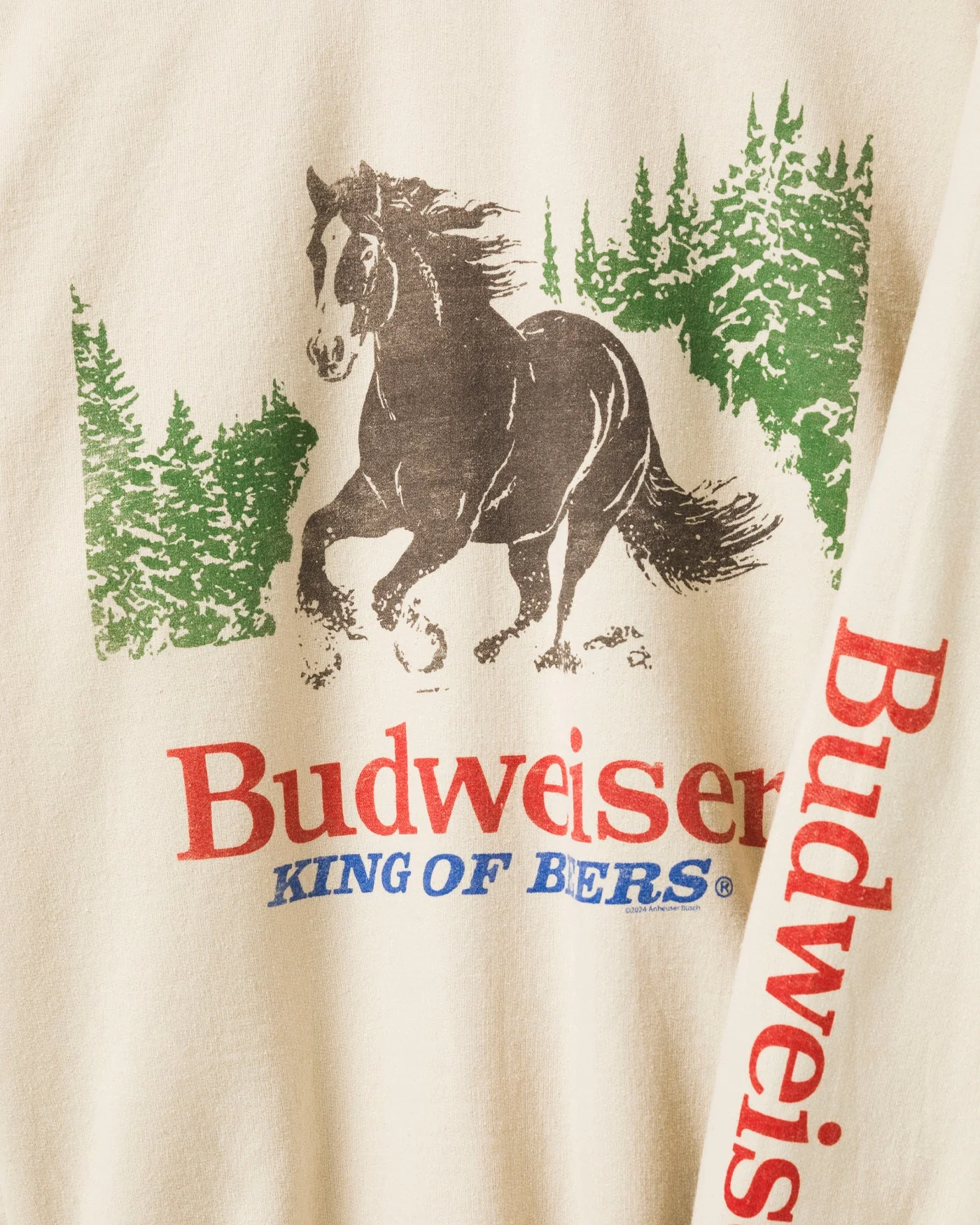 Budweiser Clydesdale King Of Beers Flea Market Fleece - Image 4
