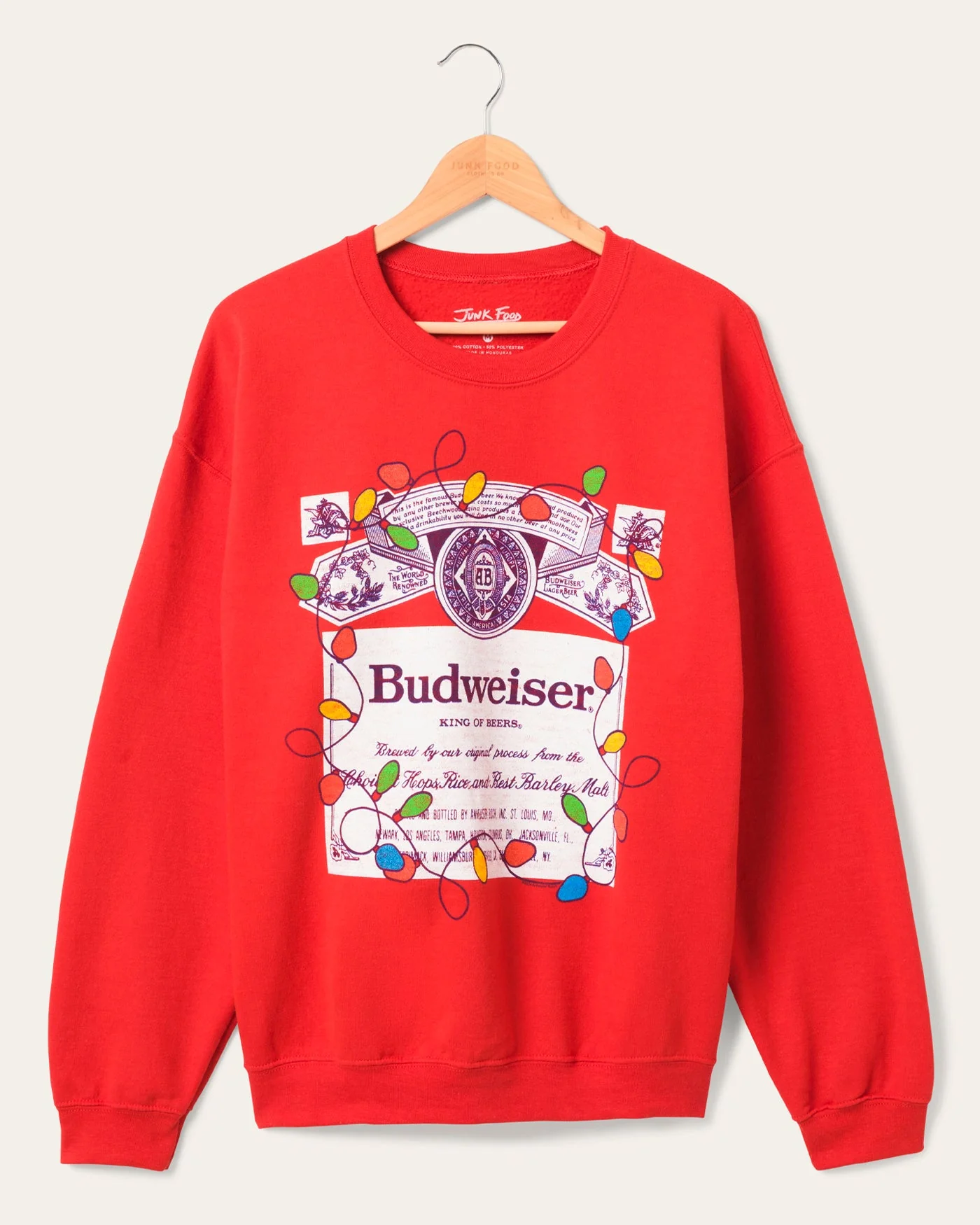 Budweiser Label Lights Flea Market Fleece