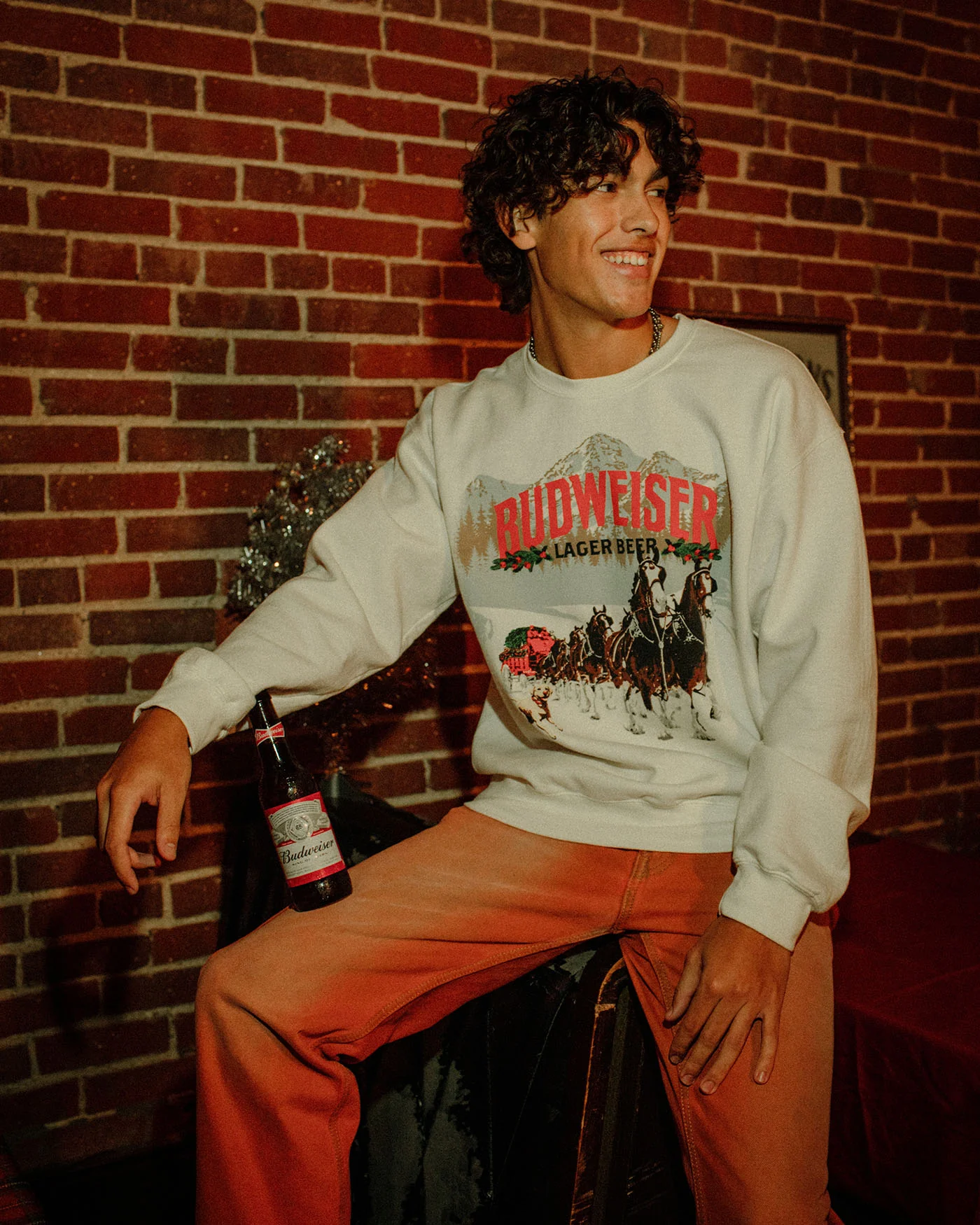 Budweiser Lager Beer Flea Market Fleece - Image 2