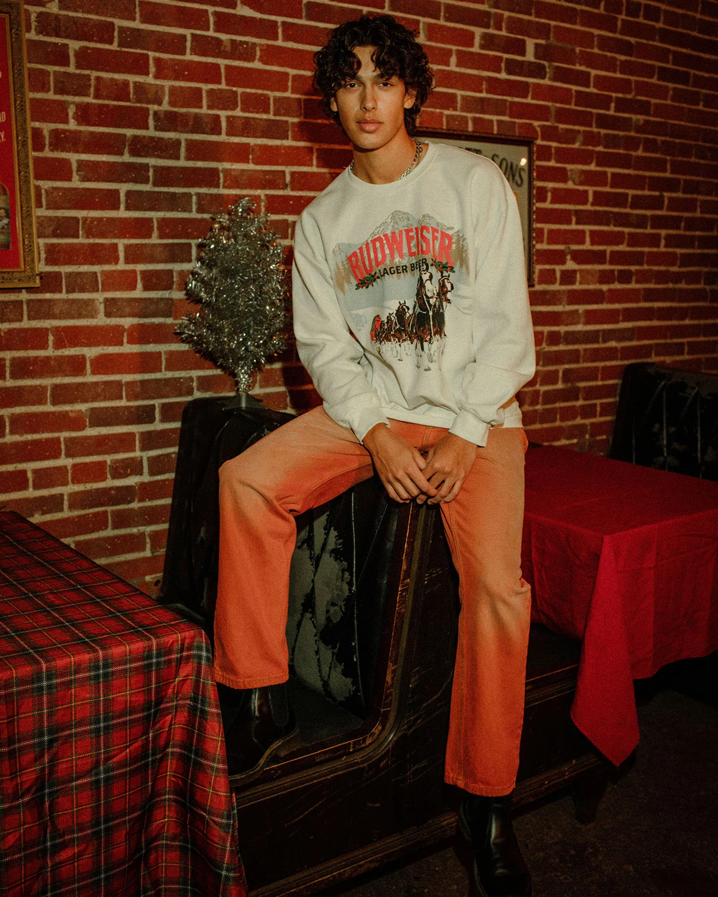 Budweiser Lager Beer Flea Market Fleece - Image 3