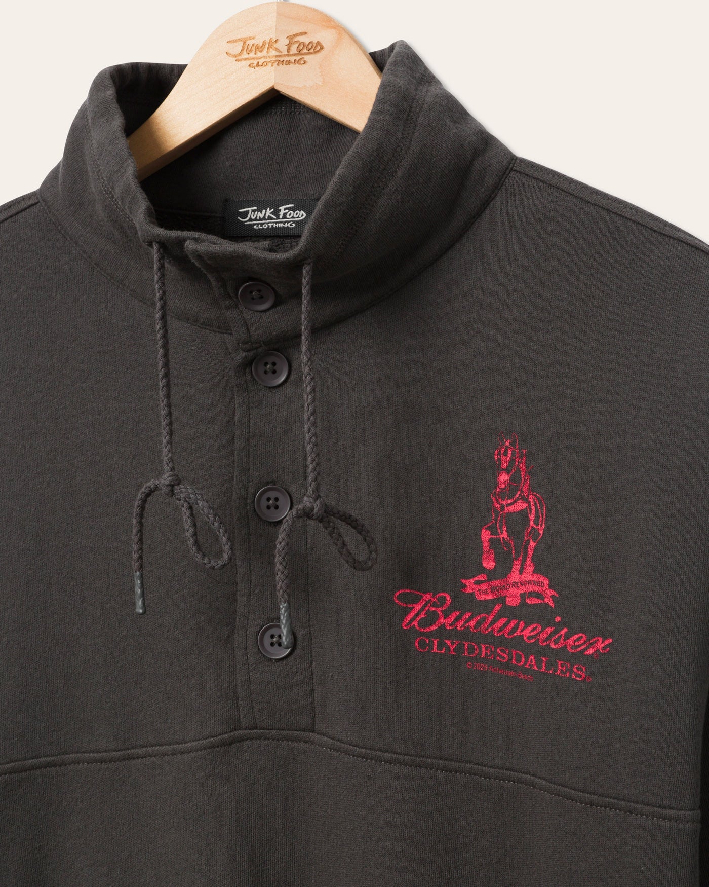 Budweiser Mock Neck Button Up Fleece - Image 3