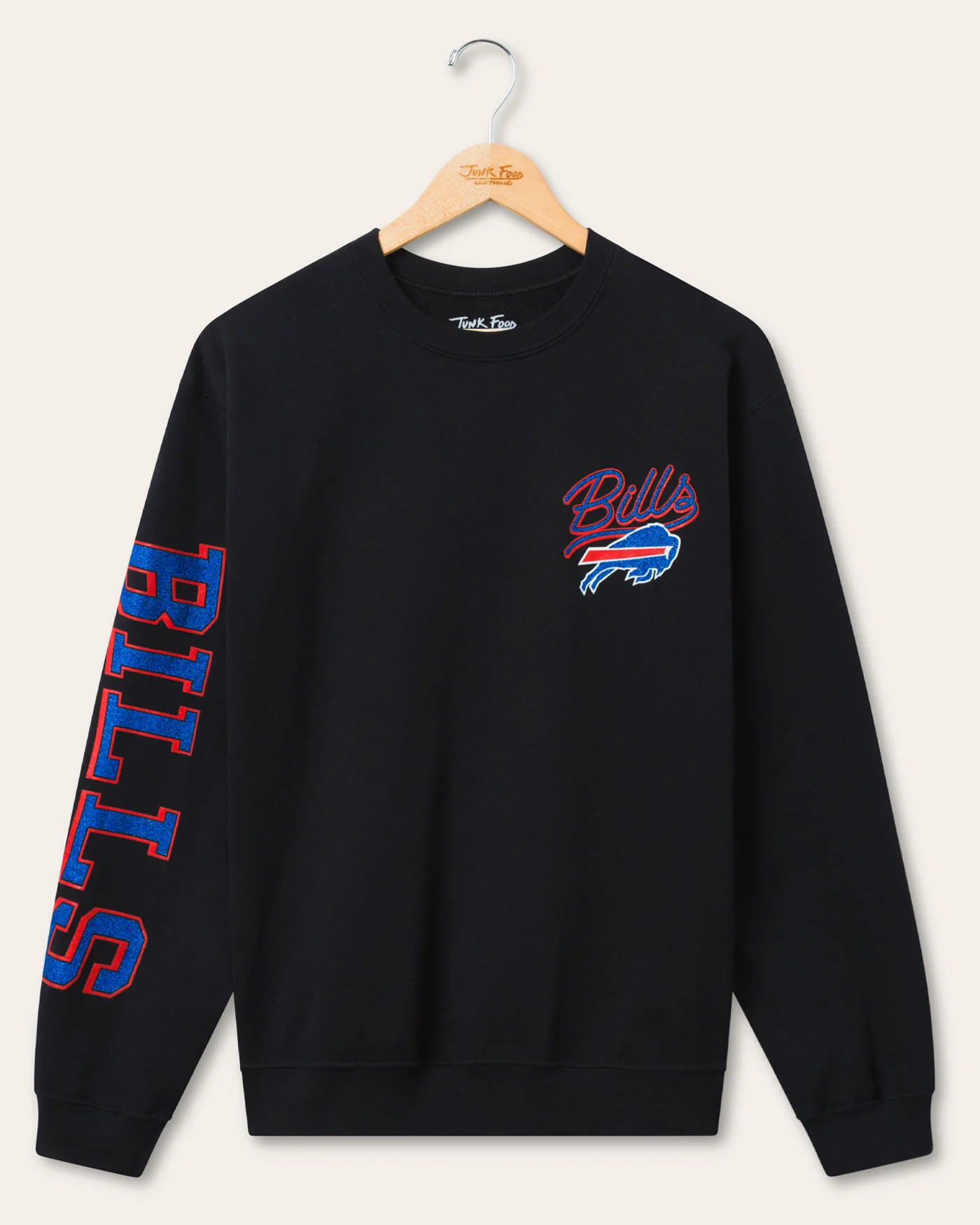 Buffalo Bills Glitter Flea Market Crew Fleece