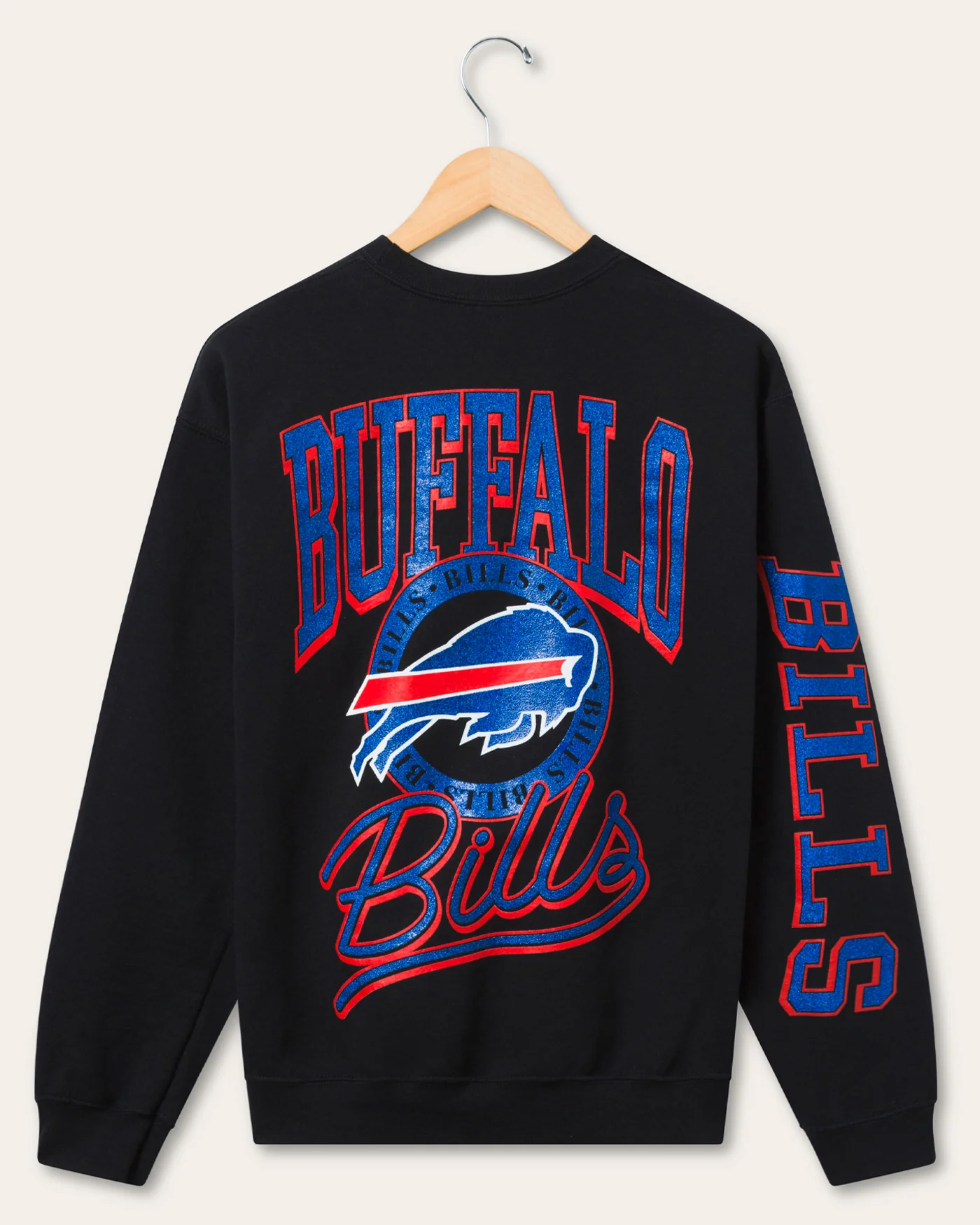 Buffalo Bills Glitter Flea Market Crew Fleece - Image 2