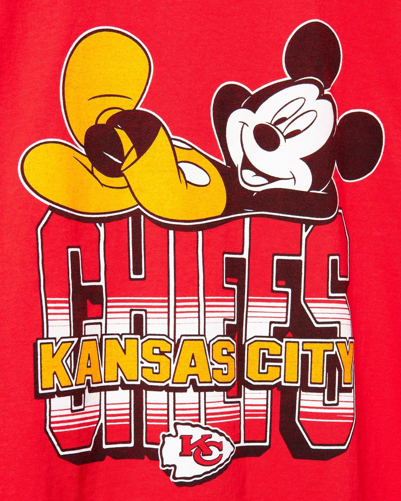 Kansas City Chiefs Mickey Kick Back Tee - Image 3