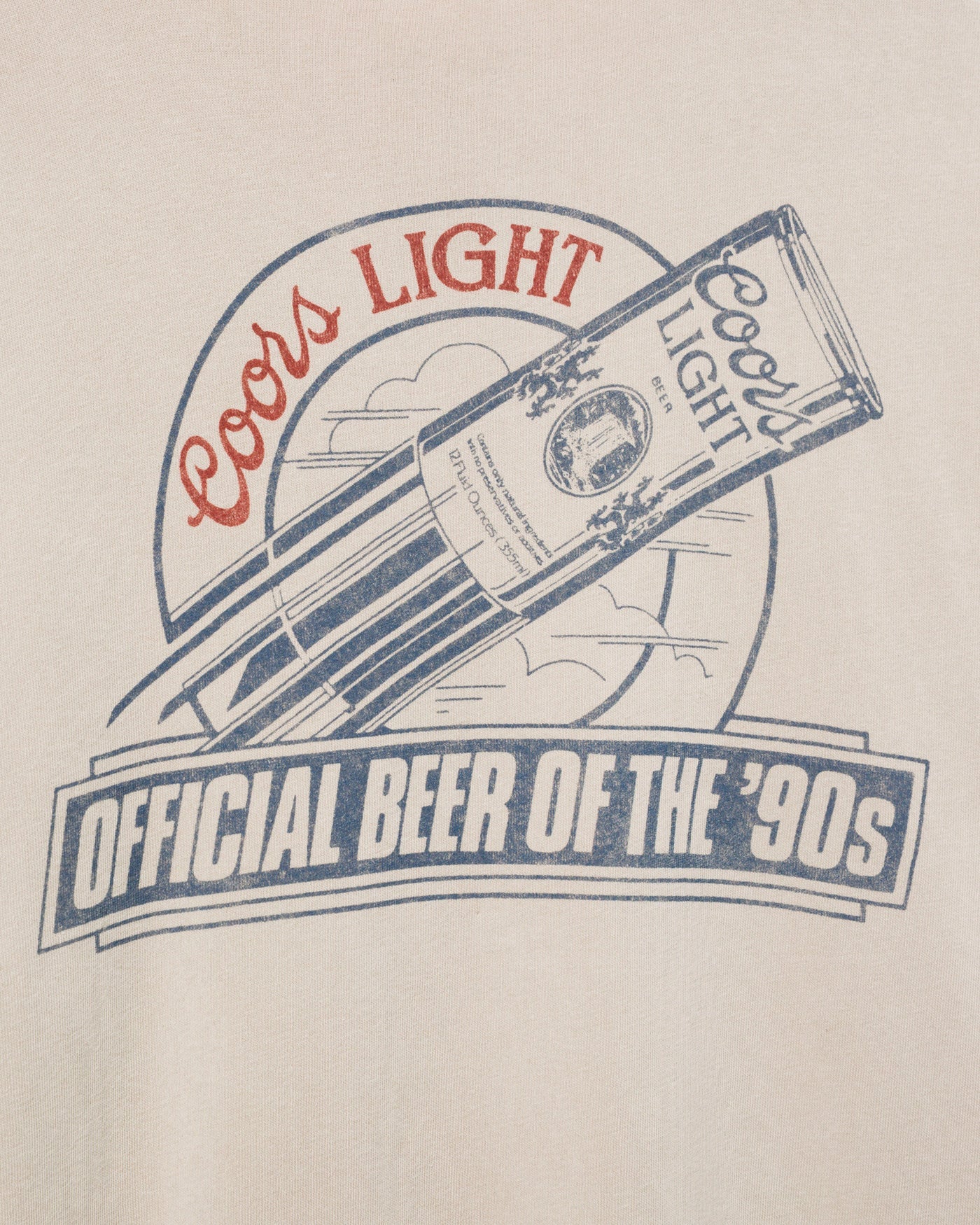 Coors Light Offical Beer of the 90's Fleece Cut Off Tee - Image 3