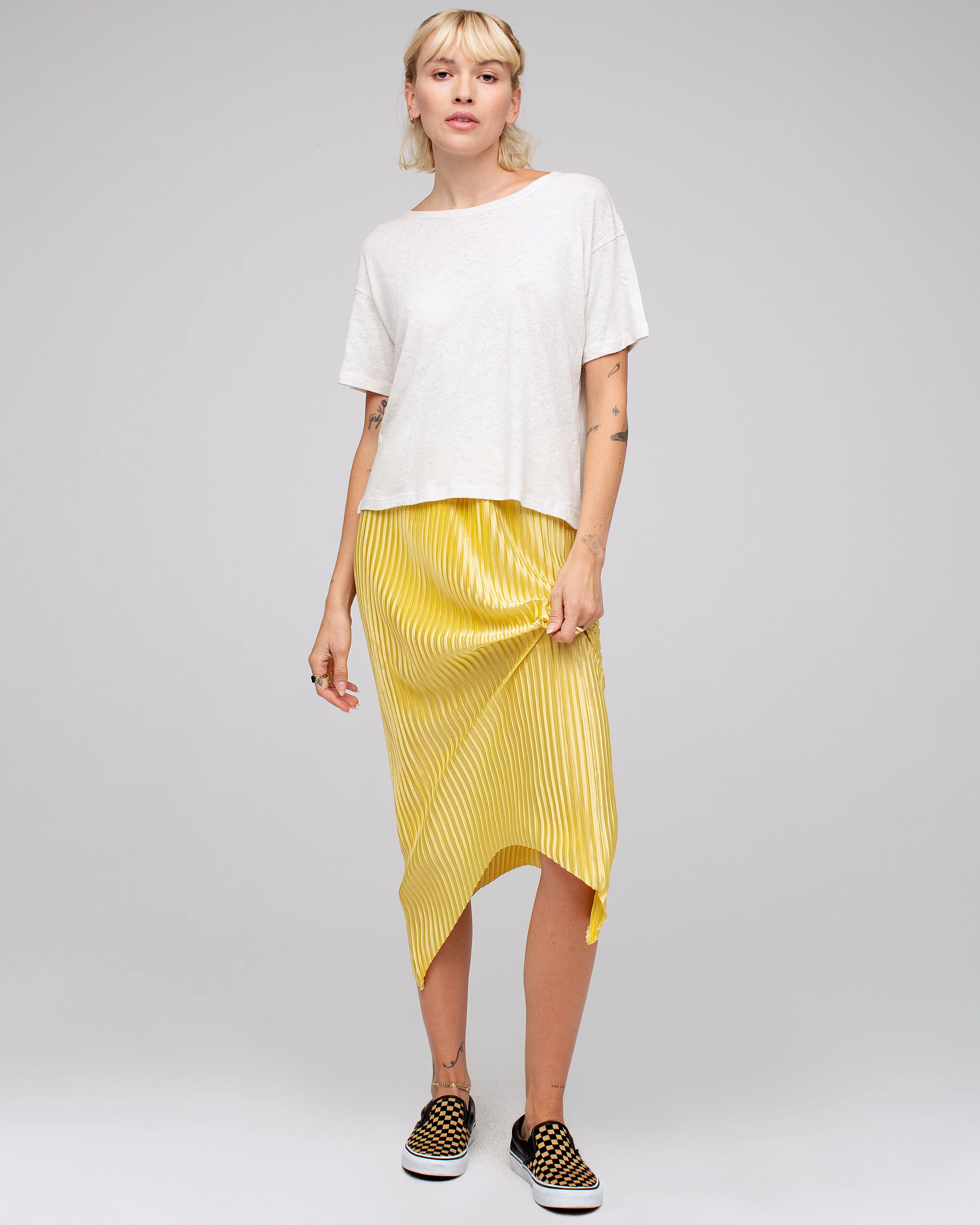 Women's Linen Crop Tee - Image 4