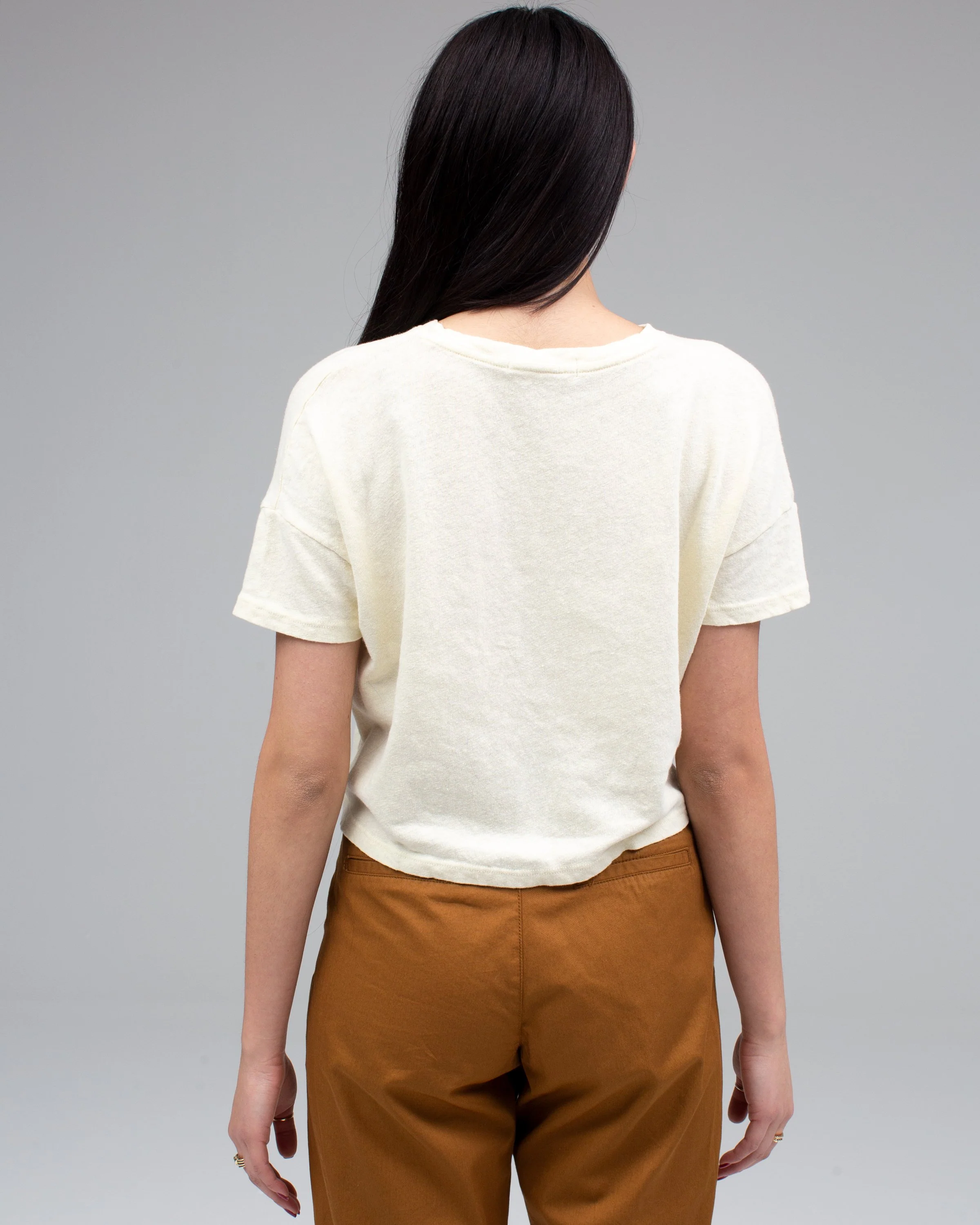 Women's Linen Crop Tee - Image 3