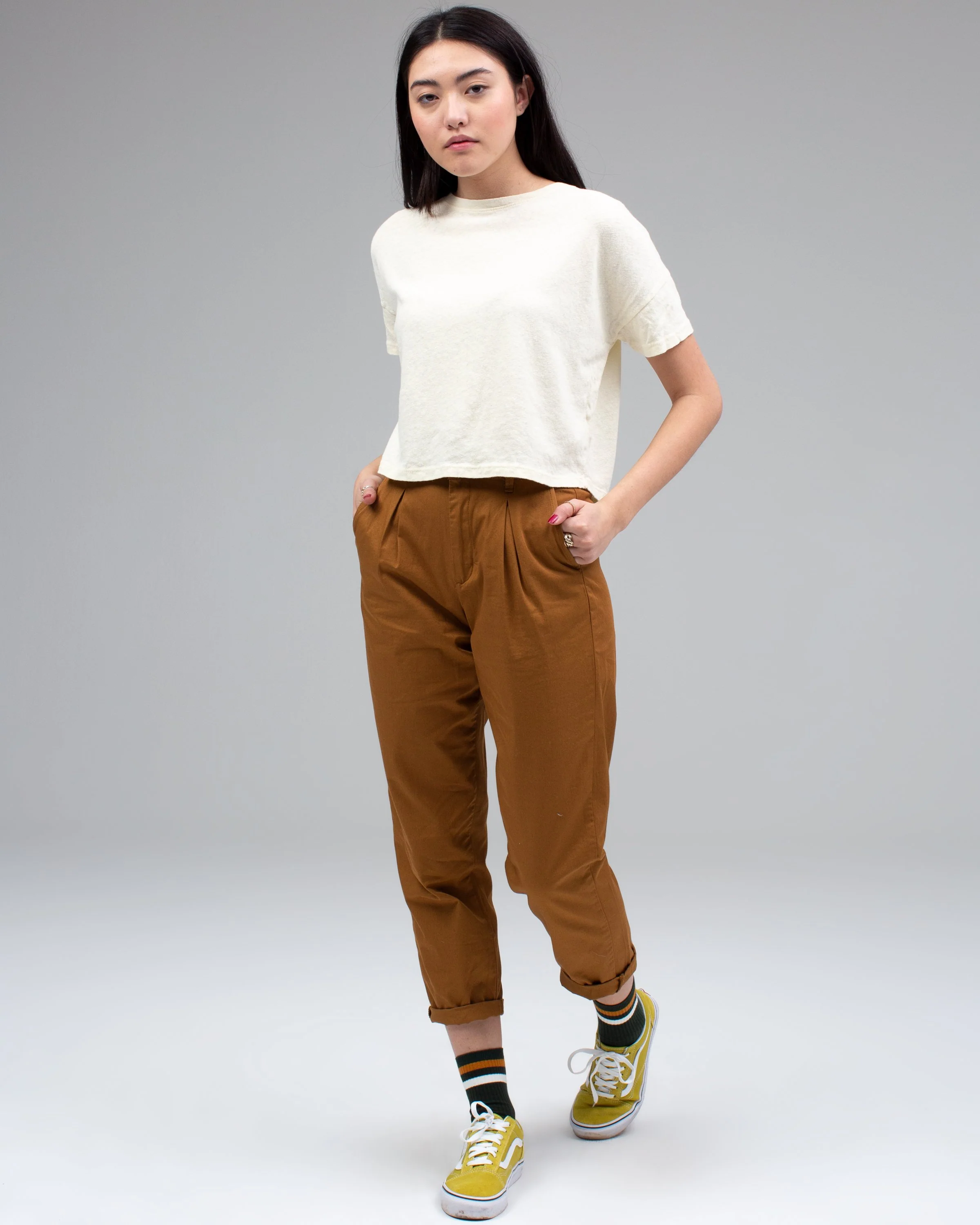 Women's Linen Crop Tee - Image 4