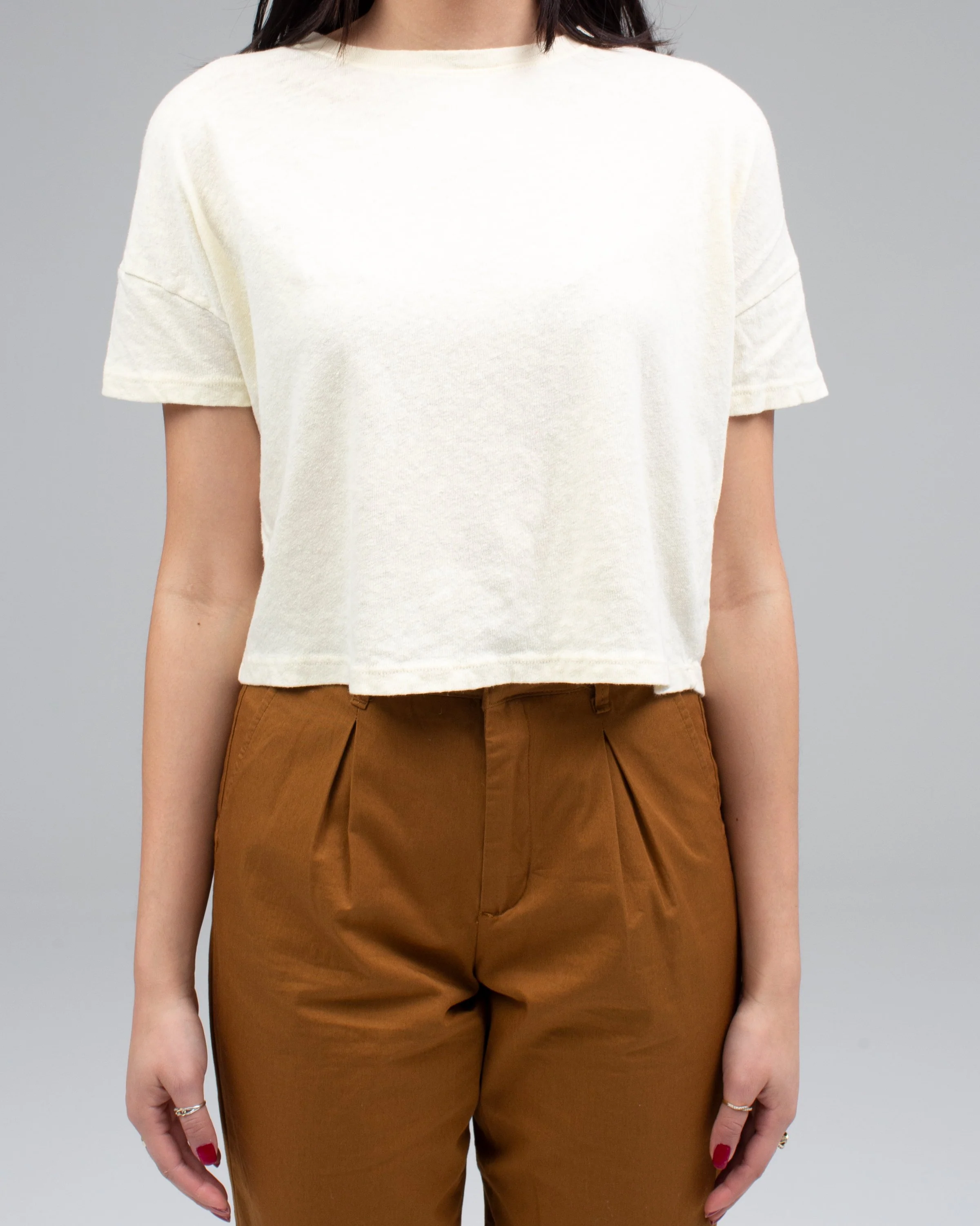 Women's Linen Crop Tee - Image 5