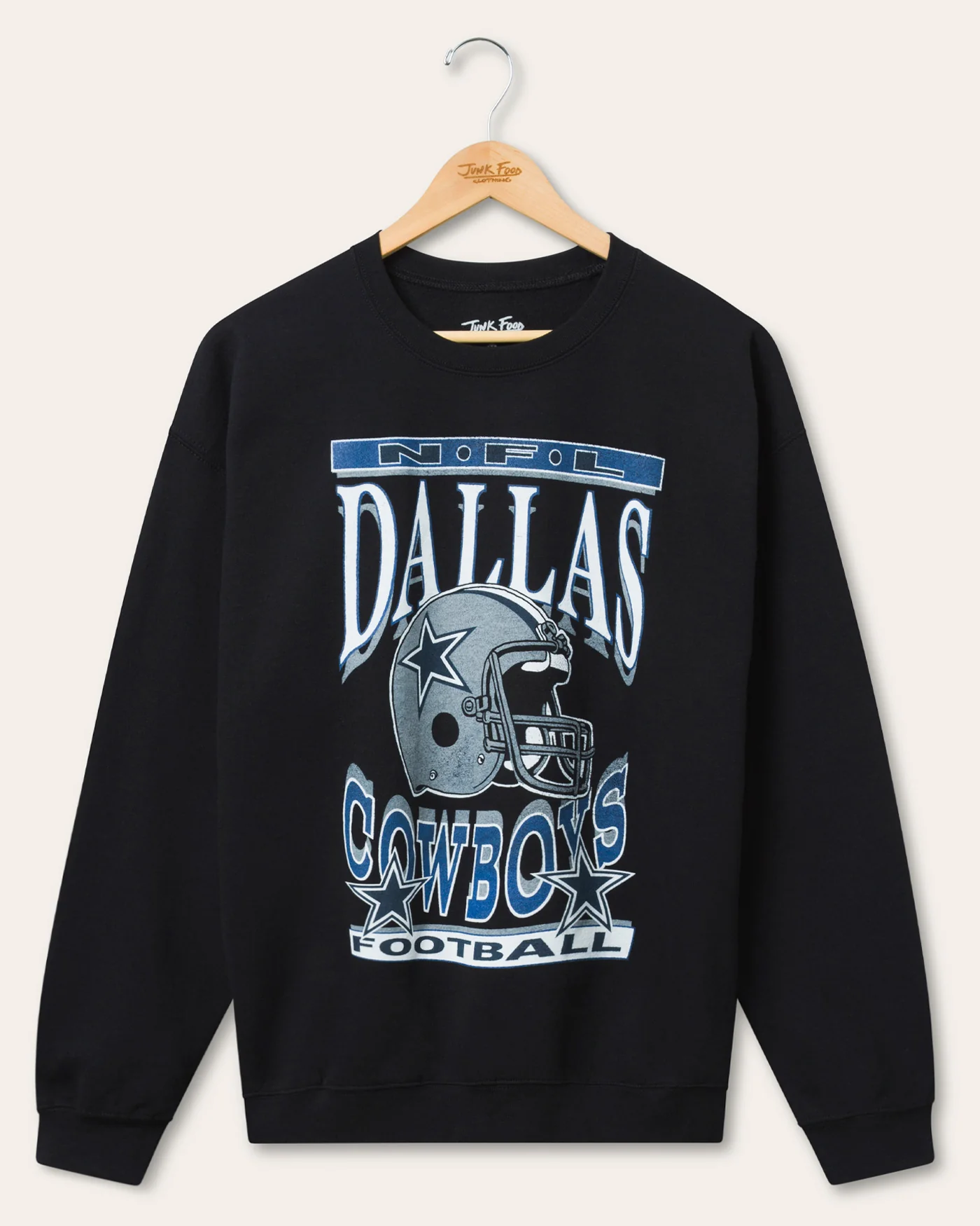 Dallas Cowboys Helmet Flea Market Crew Fleece
