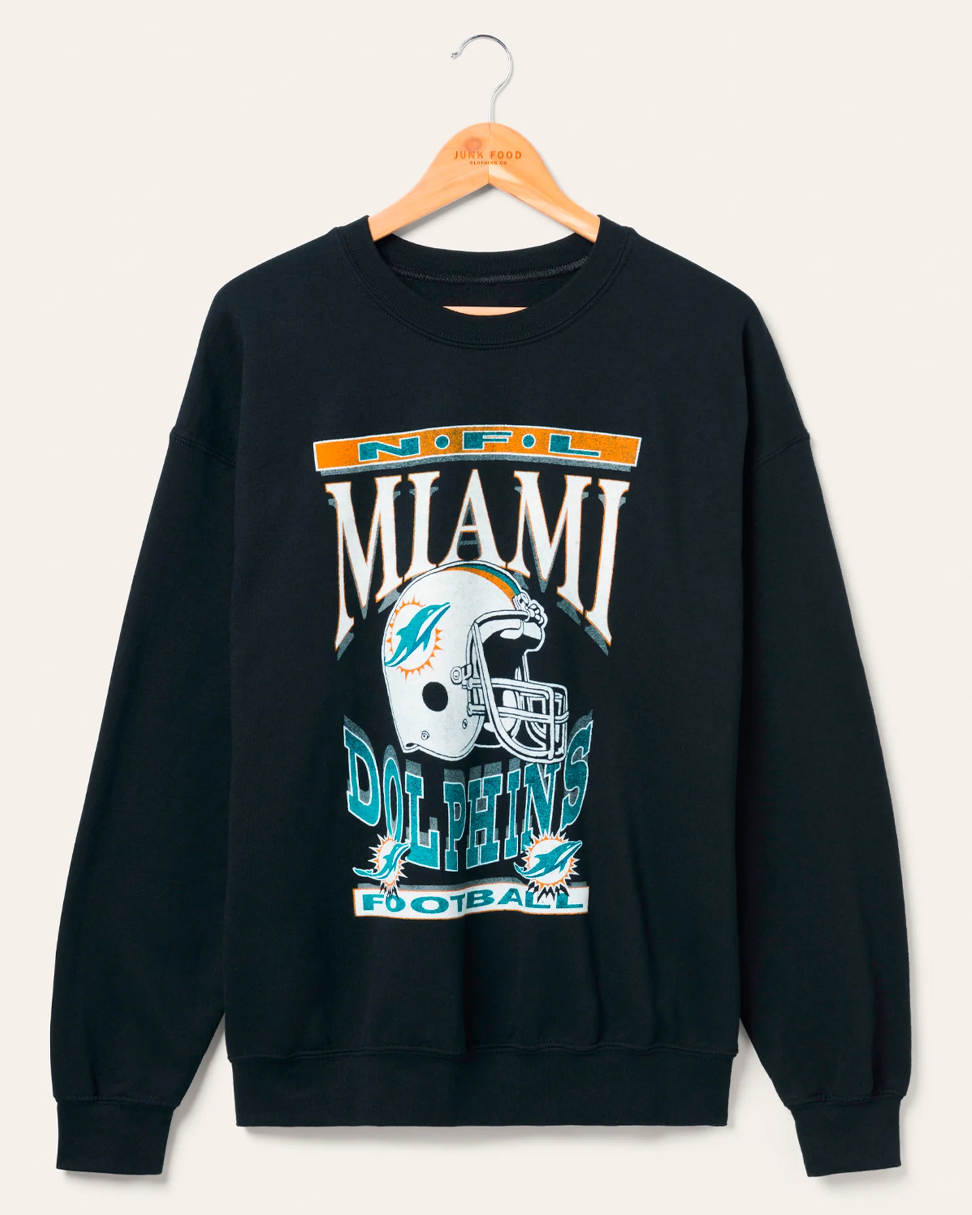 Miami Dolphins Helmet Flea Market Crew Fleece