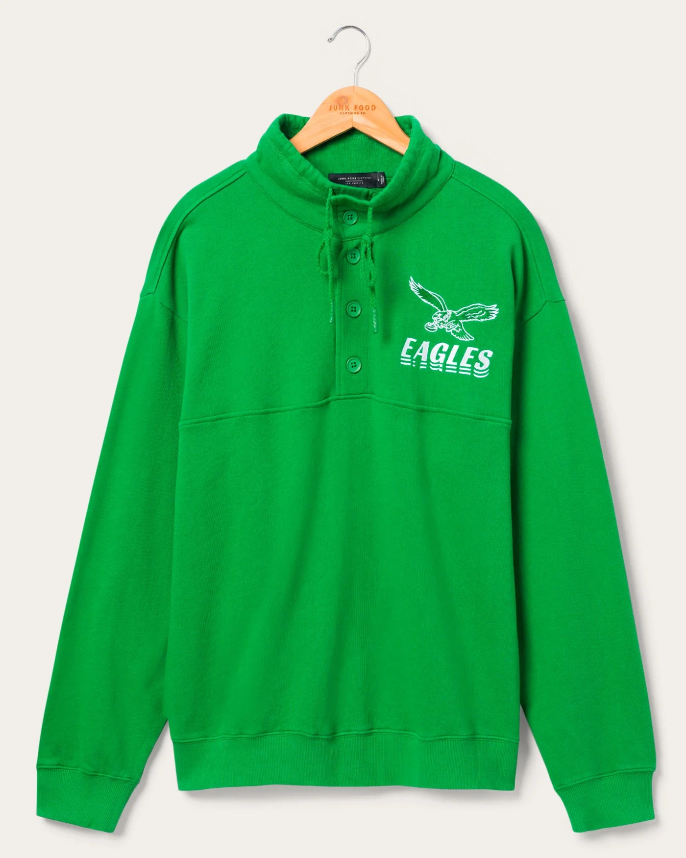 Philadelphia Eagles Mock Button Up Fleece