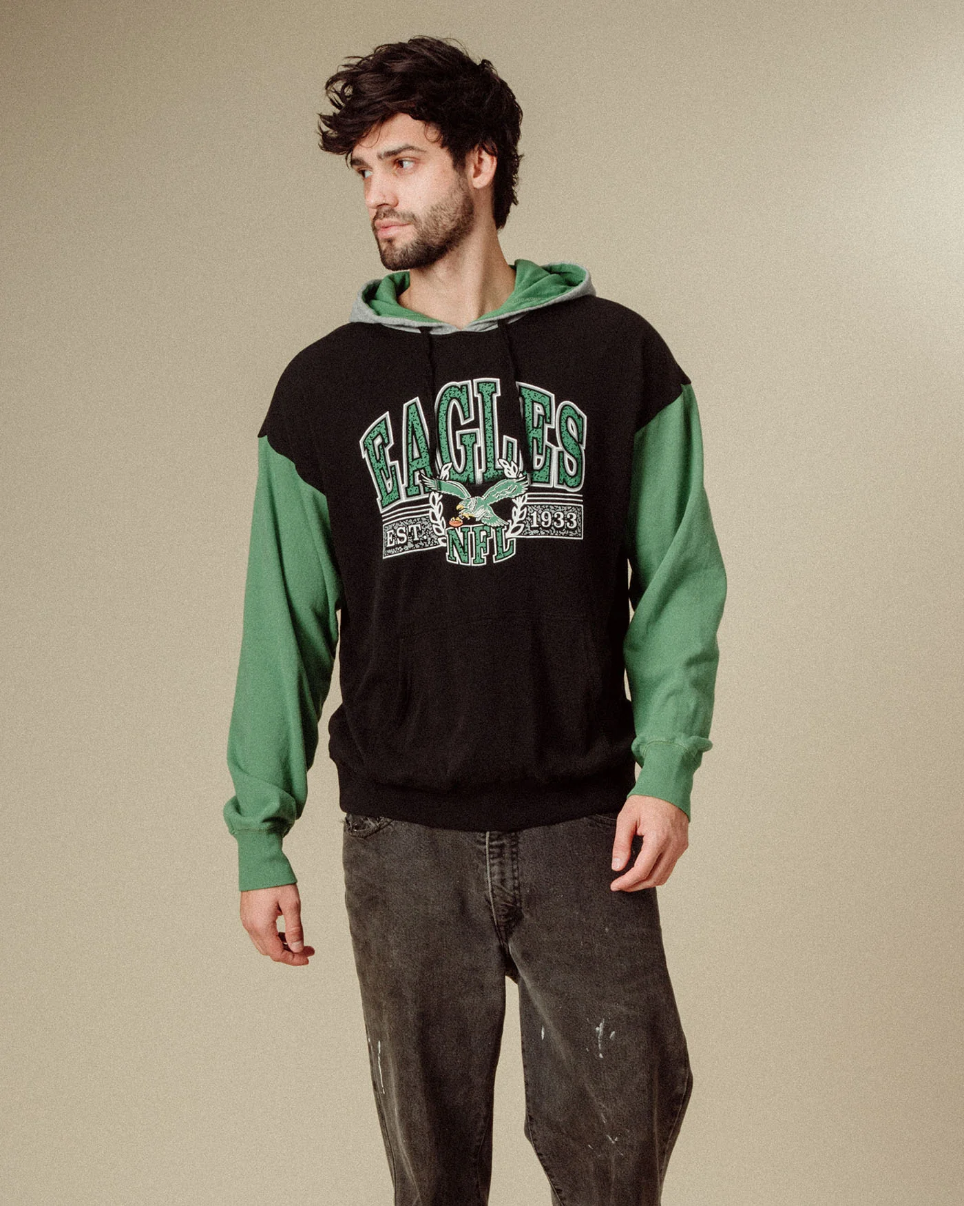 Philadelphia Eagles Tri Color Block Hoodie - Image 2