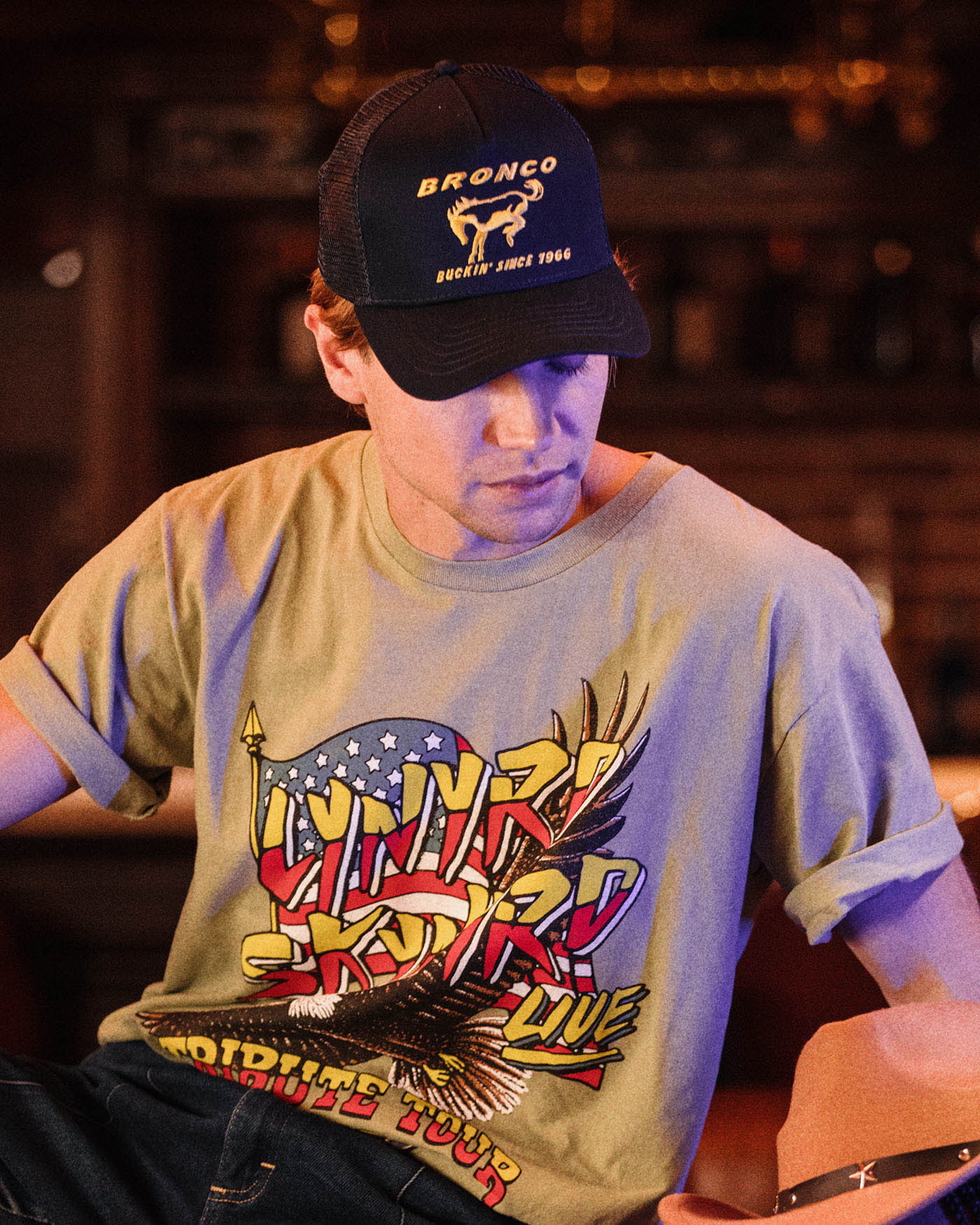 Ford Buckin Since 1966 Bronco Trucker Hat - Image 2