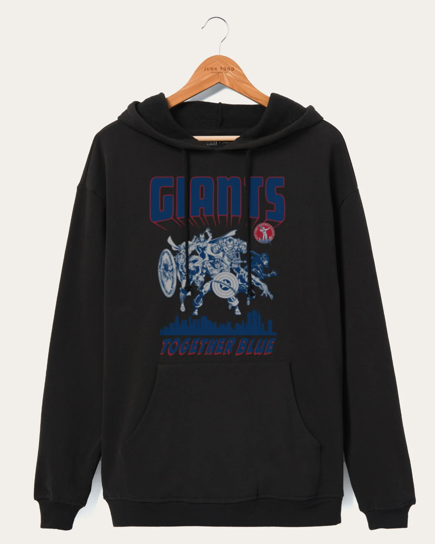 NY Giants x Marvel The Avengers Together Blue Hoodie - Image 4