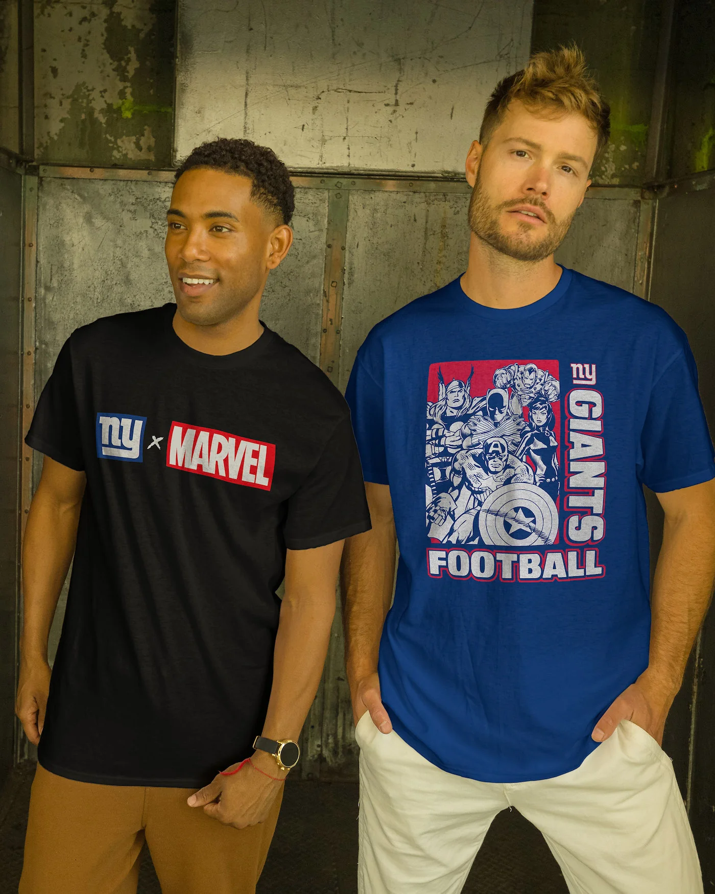 NY Giants x Marvel The Avengers Squad Fan Tee - Image 2