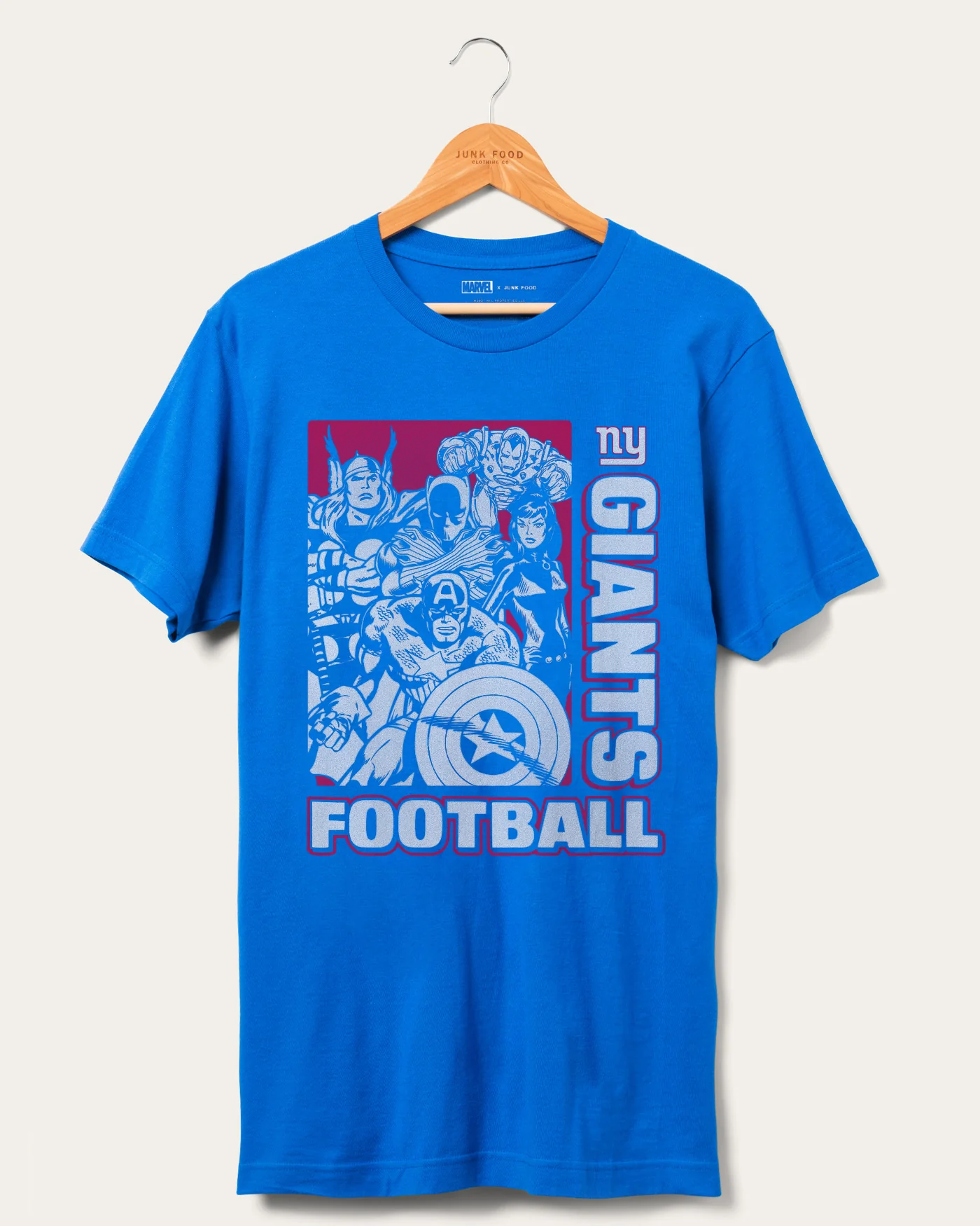 NY Giants x Marvel The Avengers Squad Fan Tee - Image 3