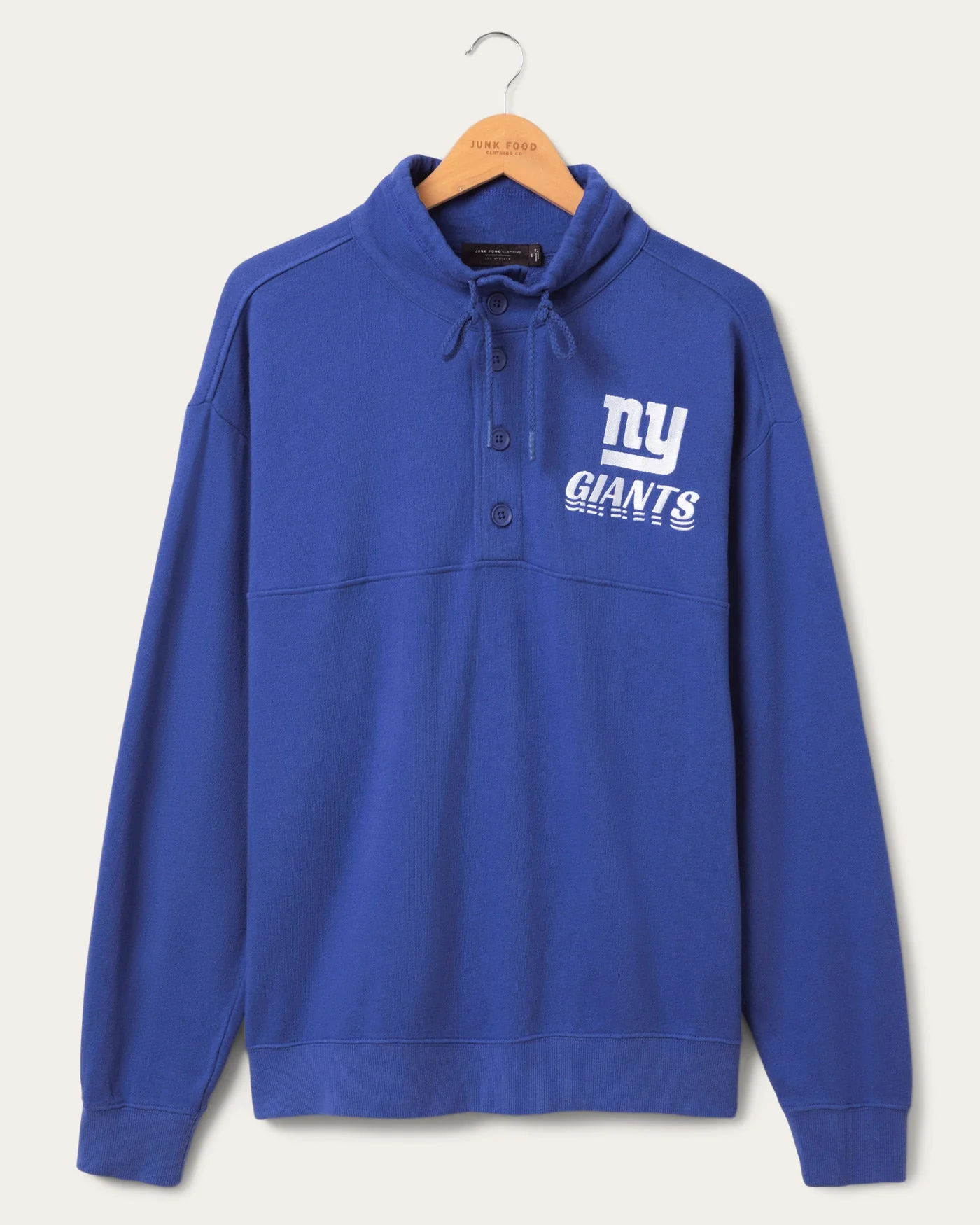 New York Giants Mock Button Up Fleece