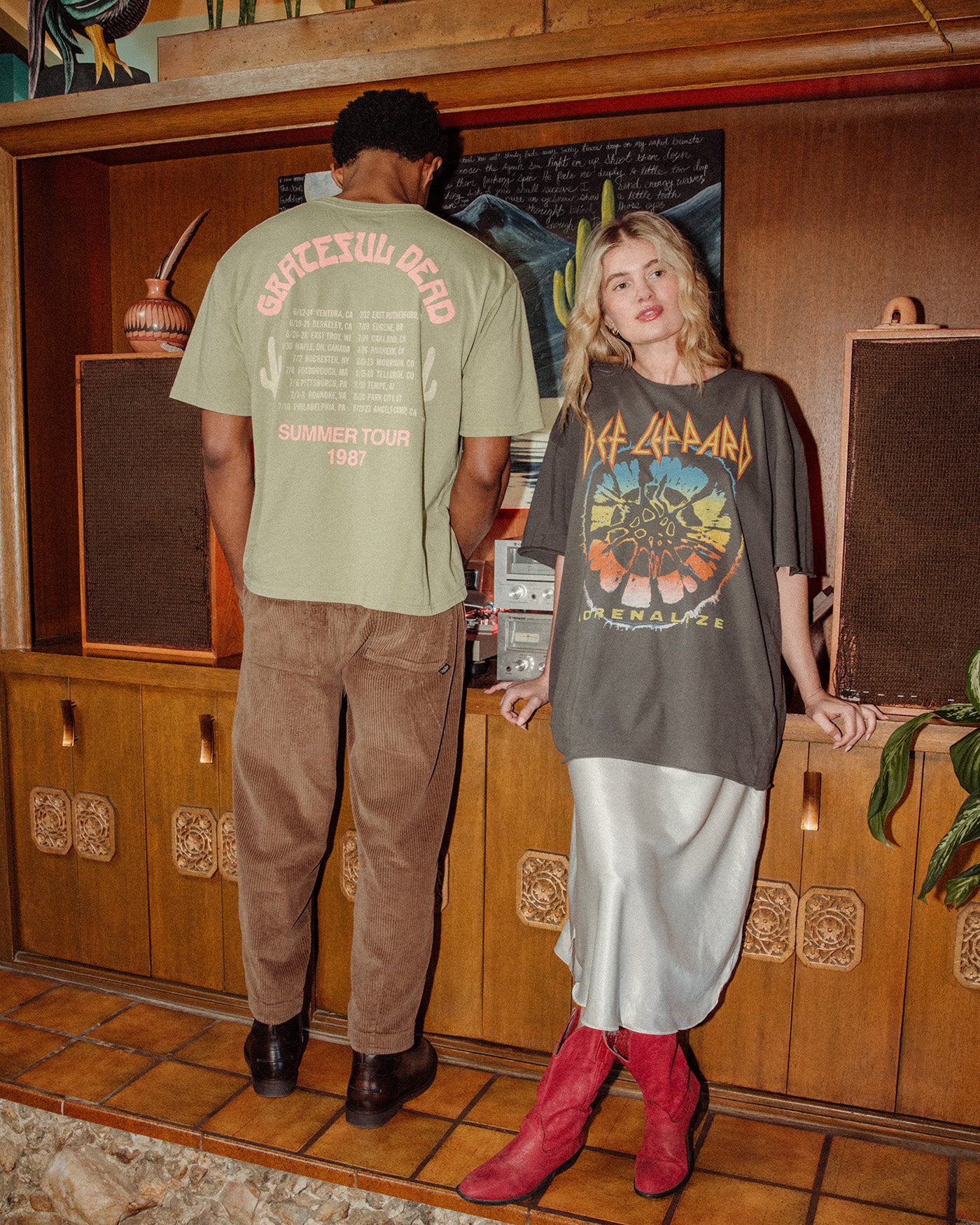 Grateful Dead 1987 Summer Tour Oversized Tee - Image 2