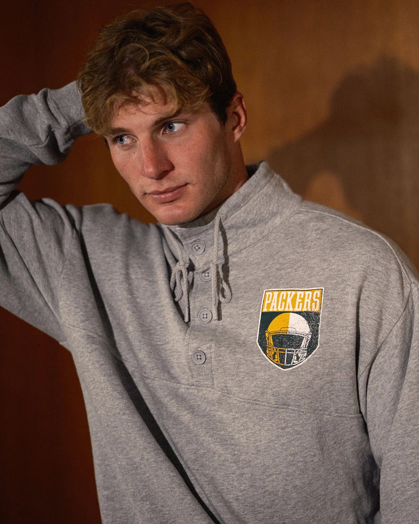 Green Bay Packers Slant Button Up Fleece - Image 4
