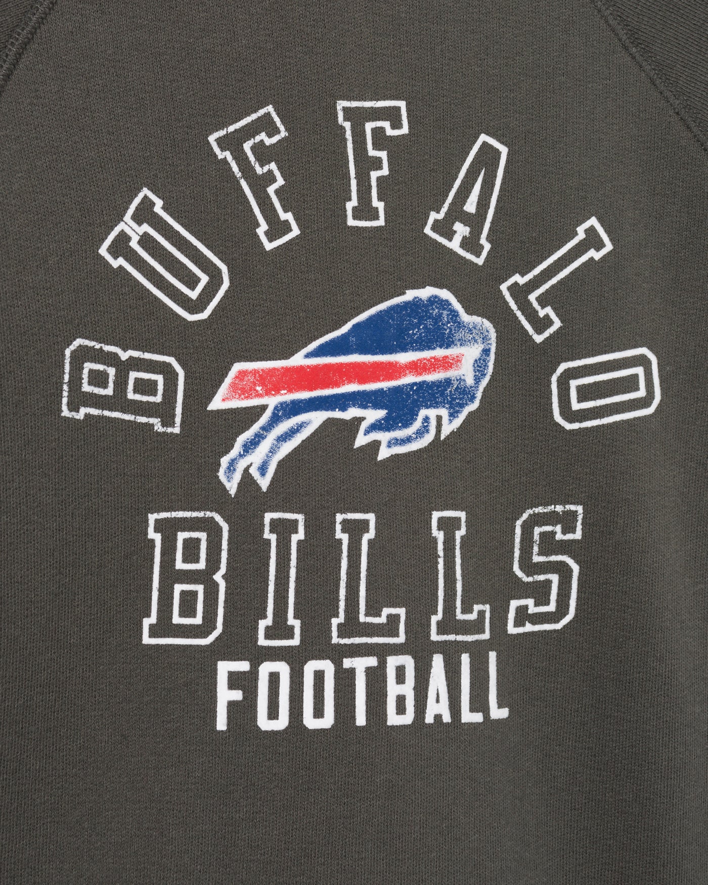 Kids Buffalo Bills Flocked Raglan Crew Fleece - Image 5