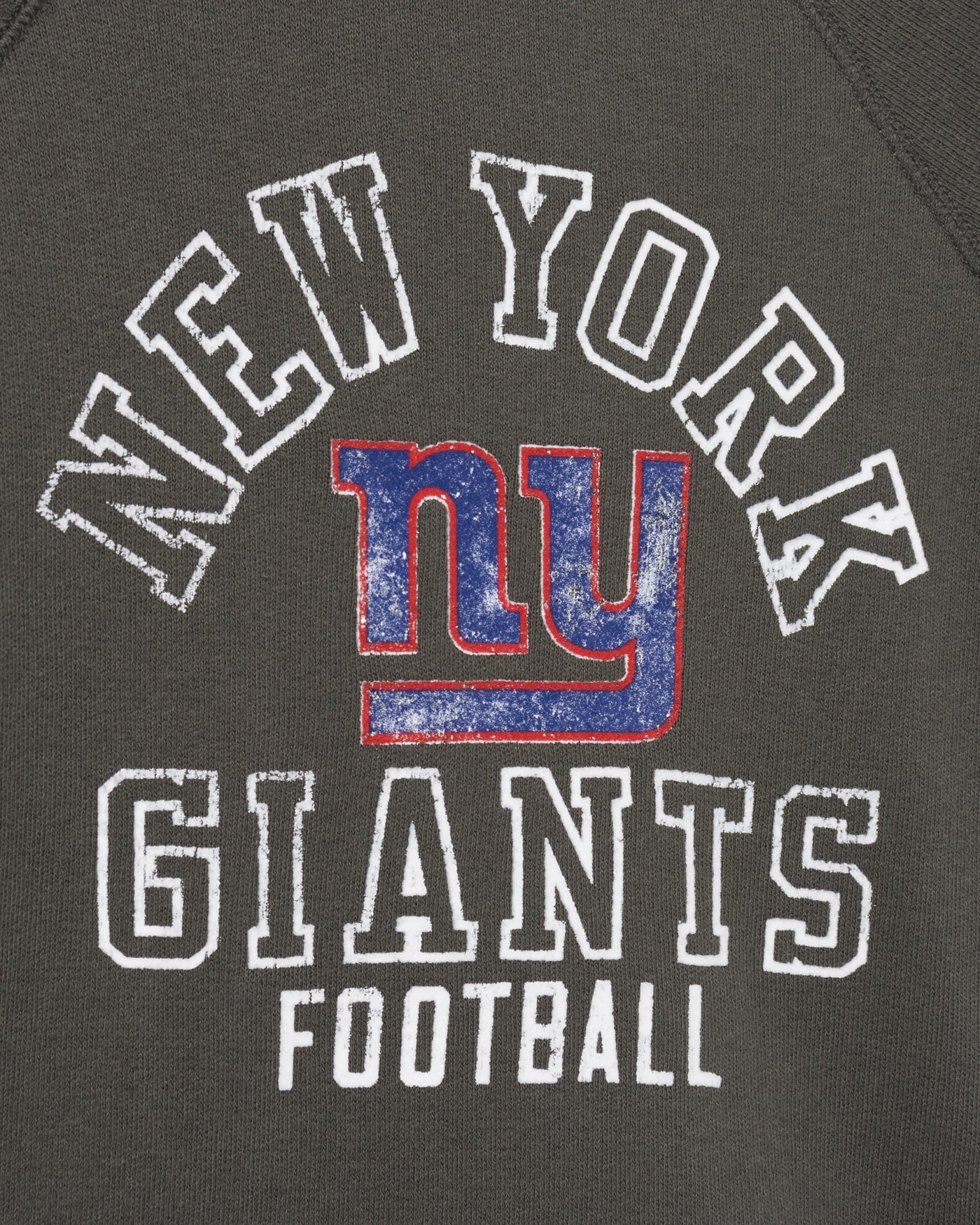 Kids New York Giants Flocked Raglan Crew Fleece - Image 3