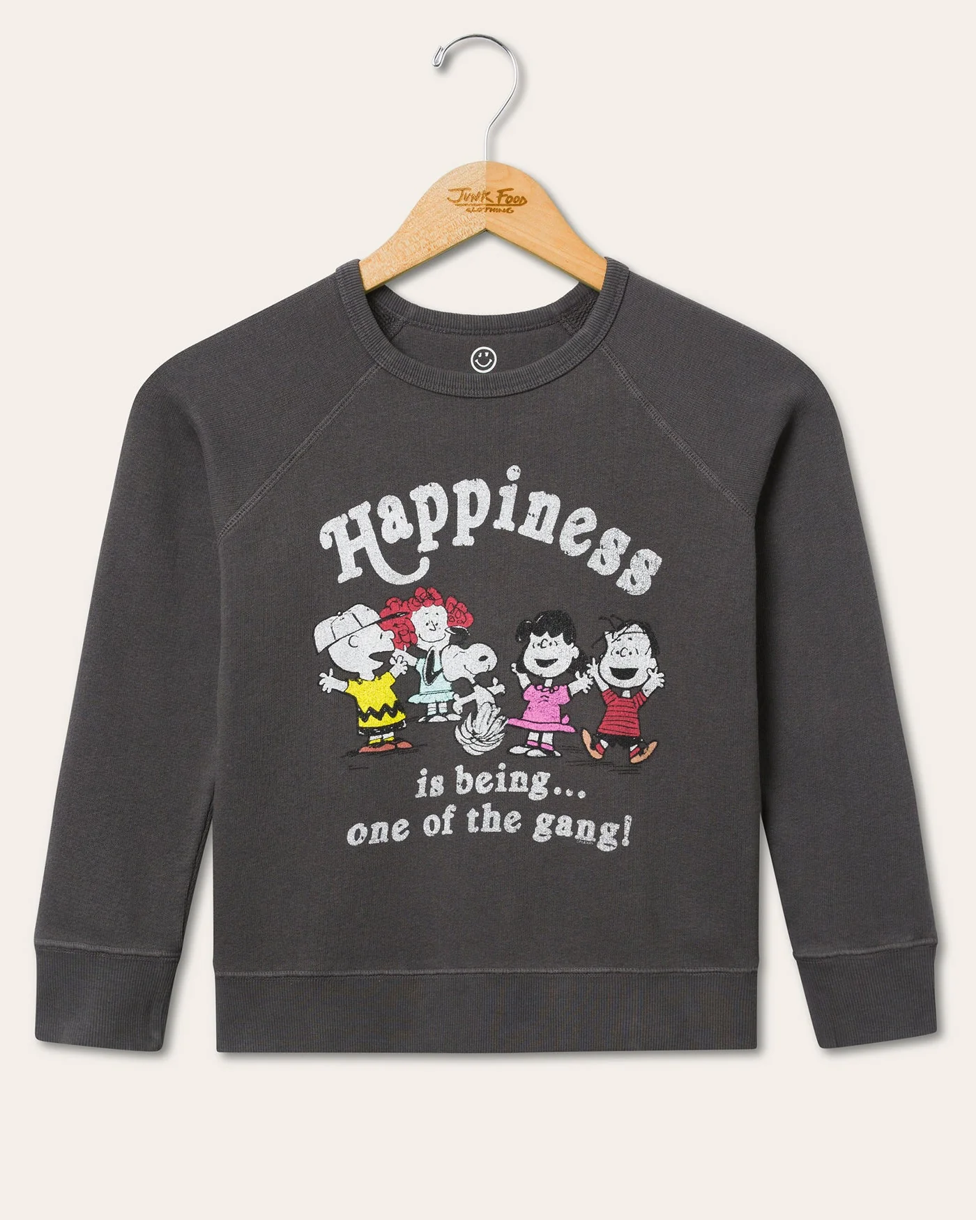 Kids Peanuts Happiness is Being One of the Gang Raglan Fleece