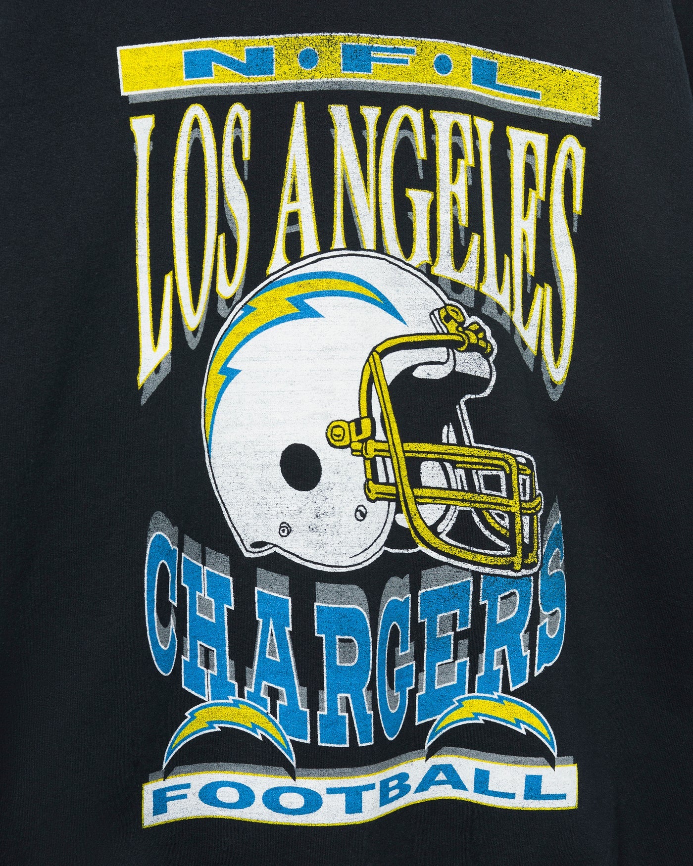 Los Angeles Chargers Helmet Flea Market Crew Fleece - Image 3