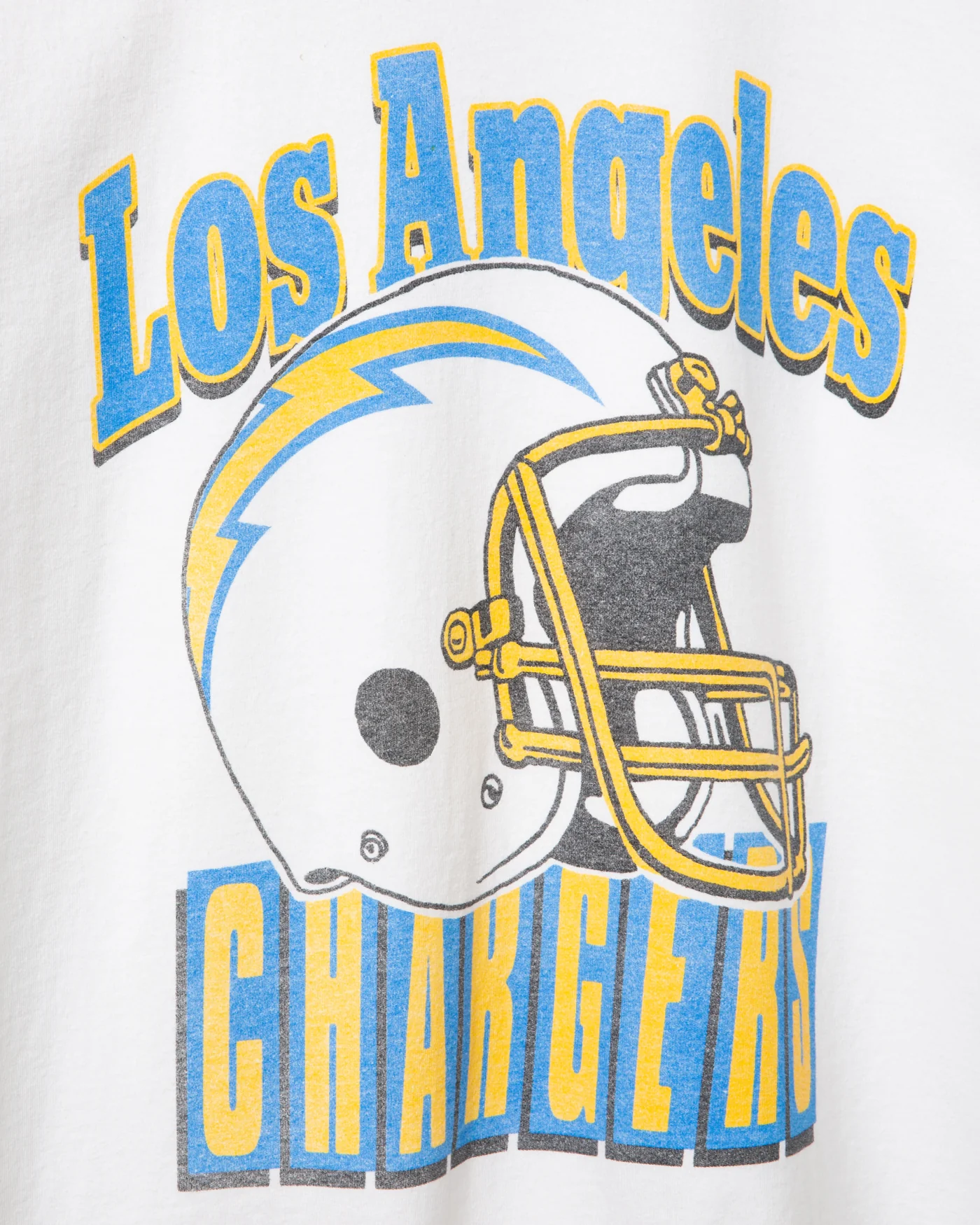 Los Angeles Chargers Throwback Helmet Flea Market Tee - Image 3