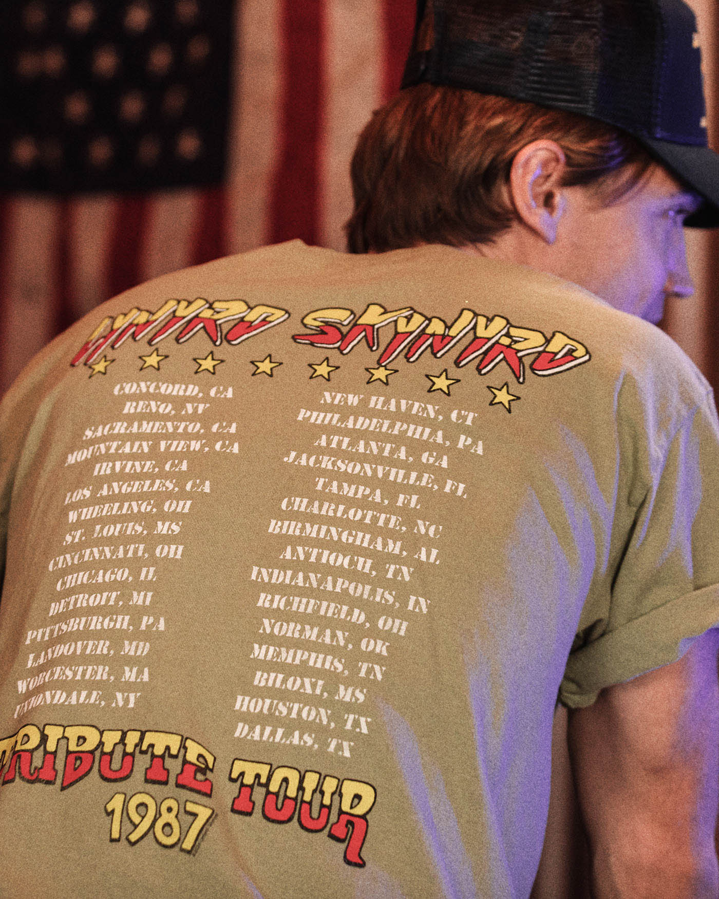 Lynyrd Skynyrd Tribute Tour 1987 Flea Market Tee - Image 2
