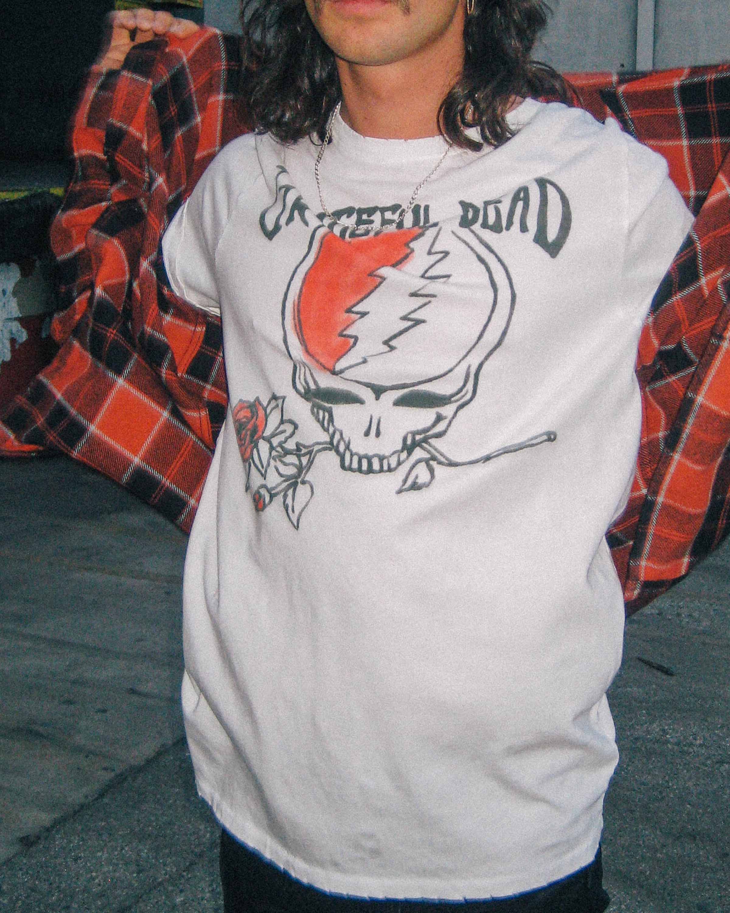 Grateful Dead Hand Drawn Vintage Tee - Image 4