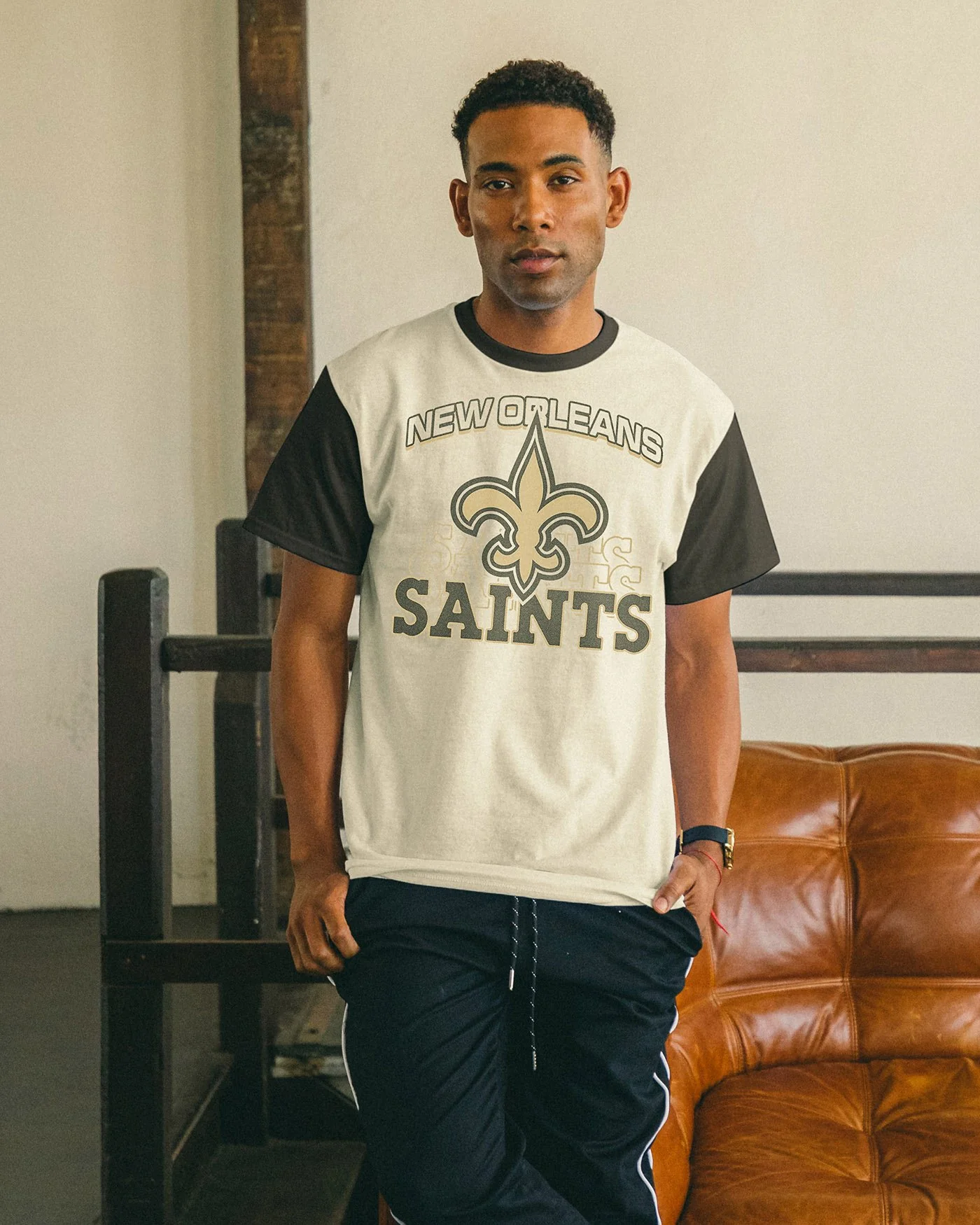NFL New Orleans Saints Colorblock Tee - Image 2