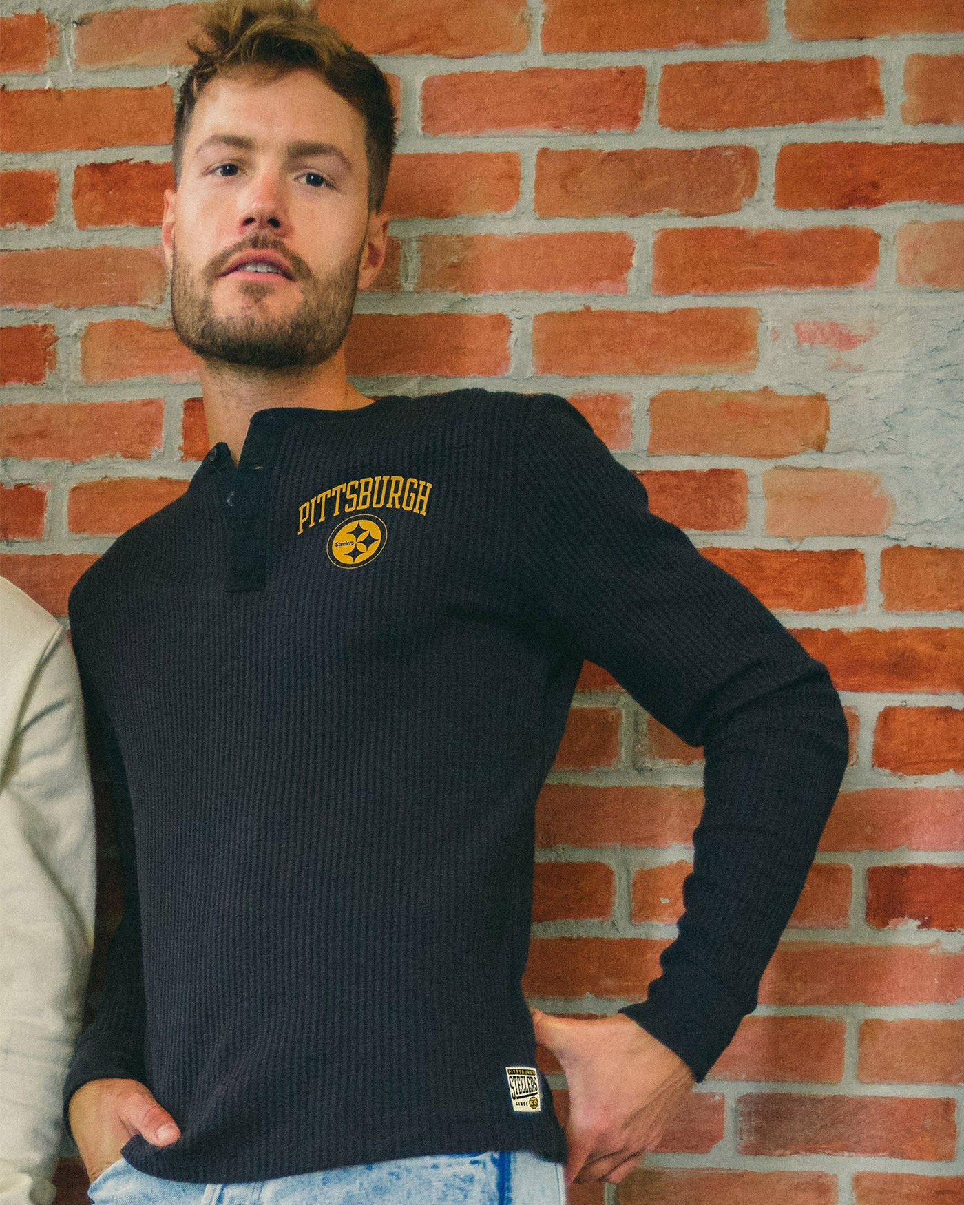 NFL Pittsburgh Steelers Thermal Henley Long Sleeve - Image 2