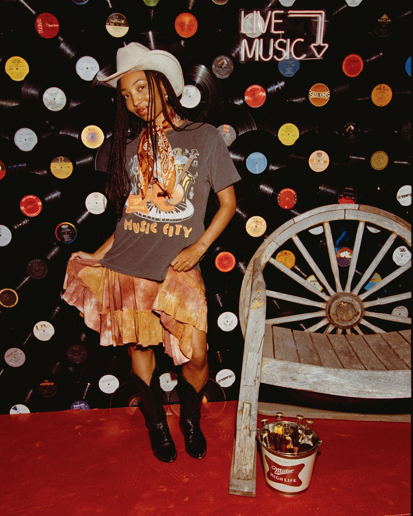 Miller High Life Music City Vintage Tee - Image 2