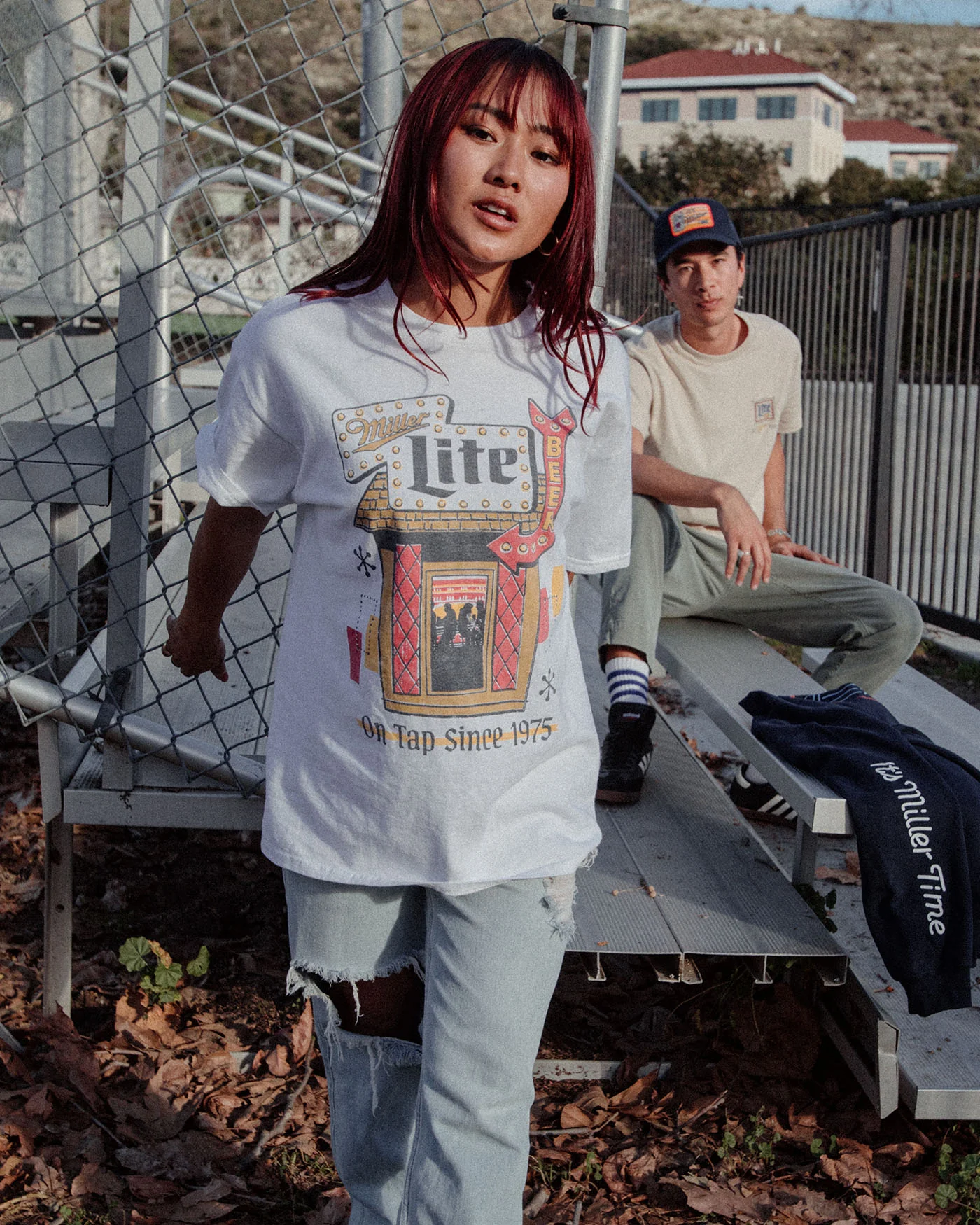 Miller Lite Beer Neon Sign Flea Market Tee - Image 2