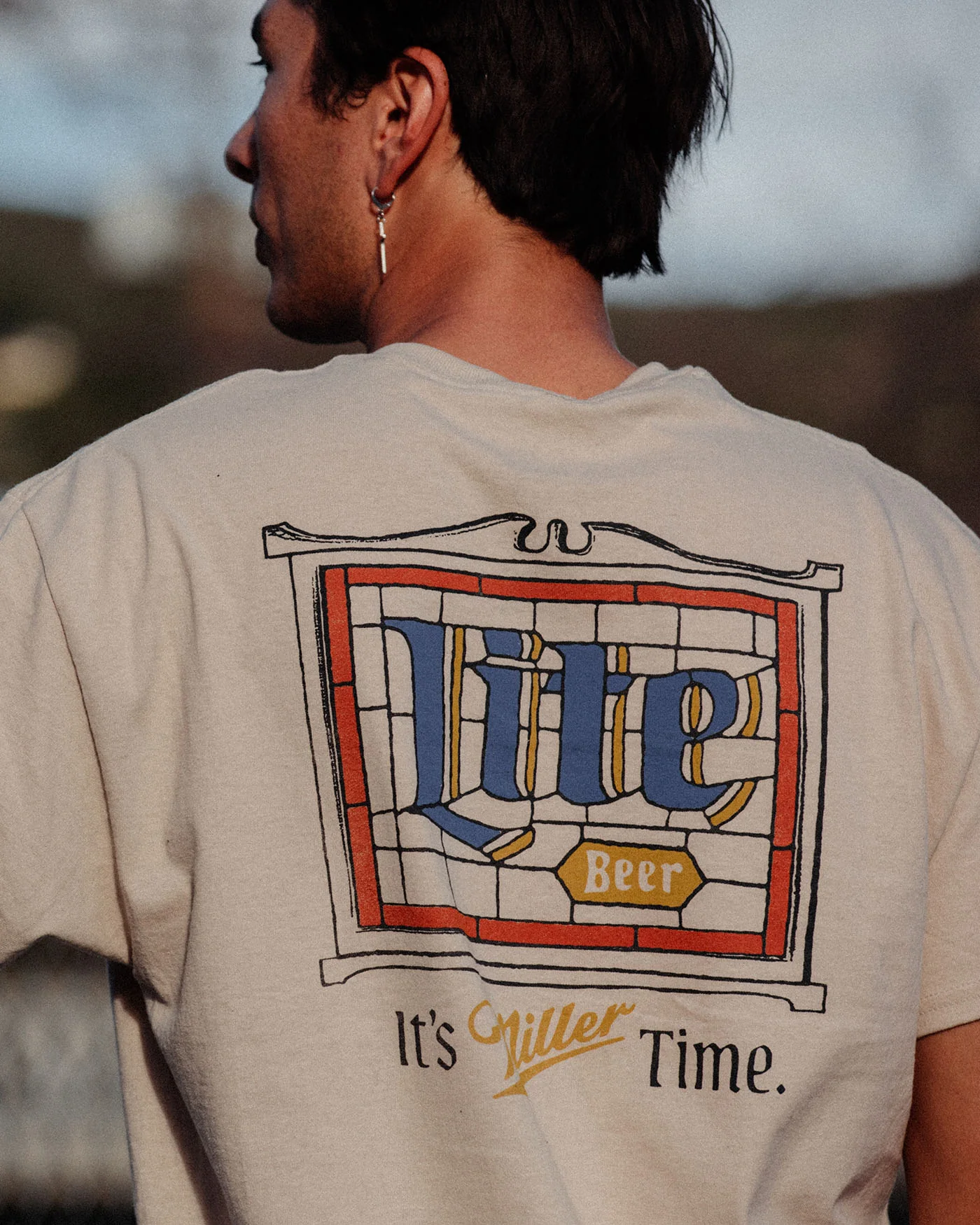 Miller Lite Stain Glass Flea Market Tee - Image 4