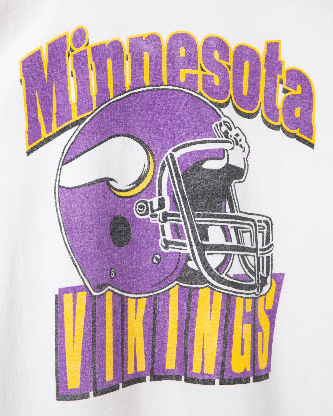 Minnesota Vikings Throwback Helmet Flea Market Tee - Image 3
