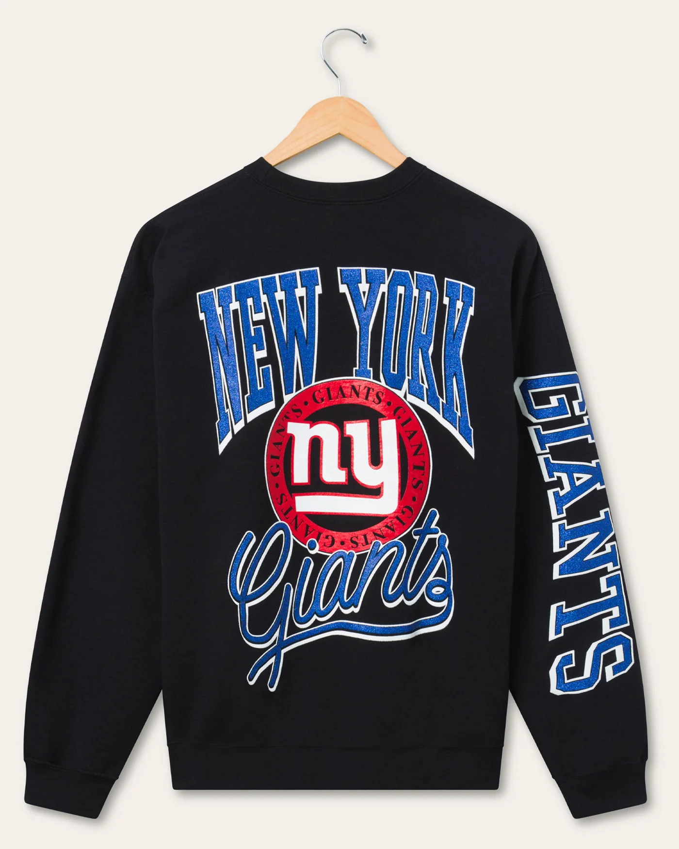 New York Giants Glitter Flea Market Crew Fleece - Image 2