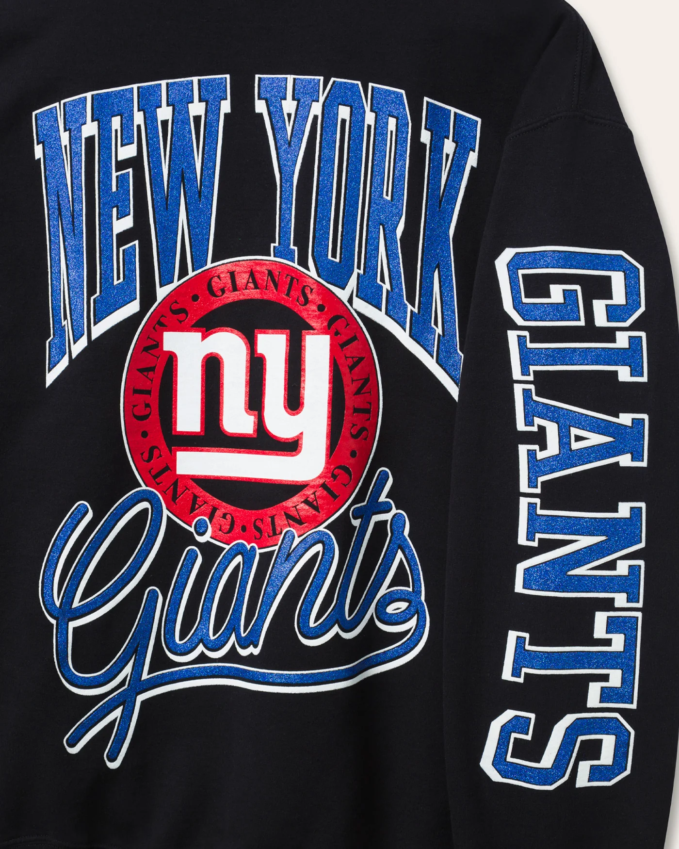 New York Giants Glitter Flea Market Crew Fleece - Image 3