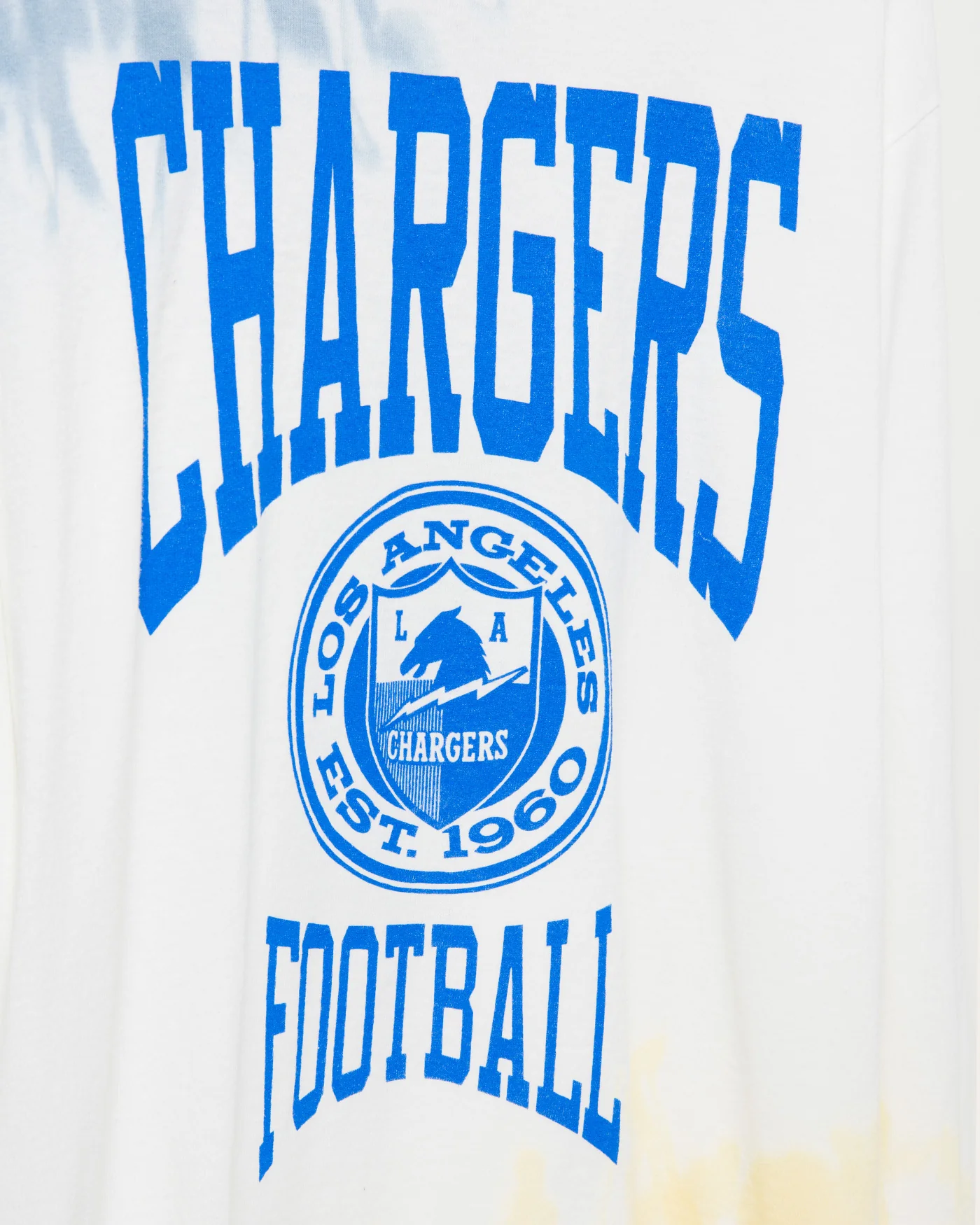 NFL Los Angeles Chargers Tie Dye Long Sleeve Flea Market Tee - Image 4