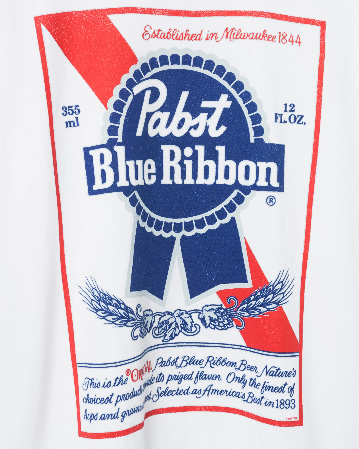 Pabst Blue Ribbon Label Flea Market Tee - Image 3