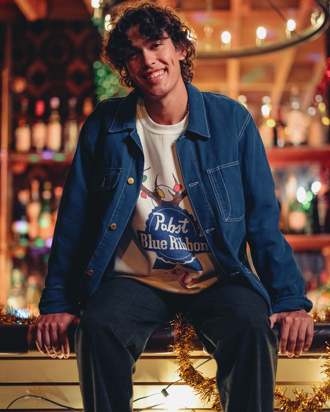 Pabst Holiday Lights Flea Market Fleece - Image 3