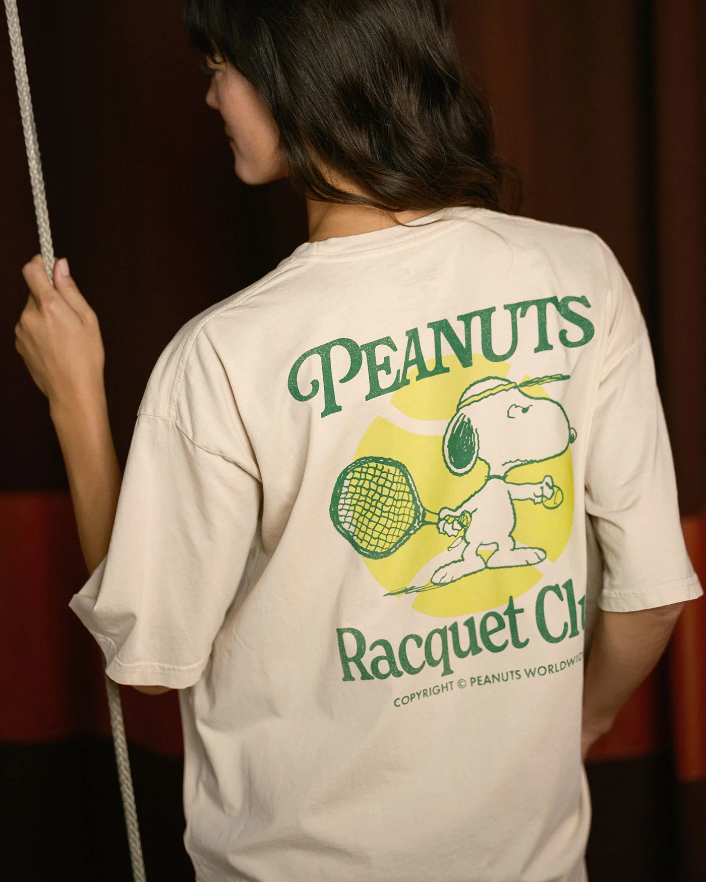 Peanuts Racquet Club Oversized Tee - Image 2