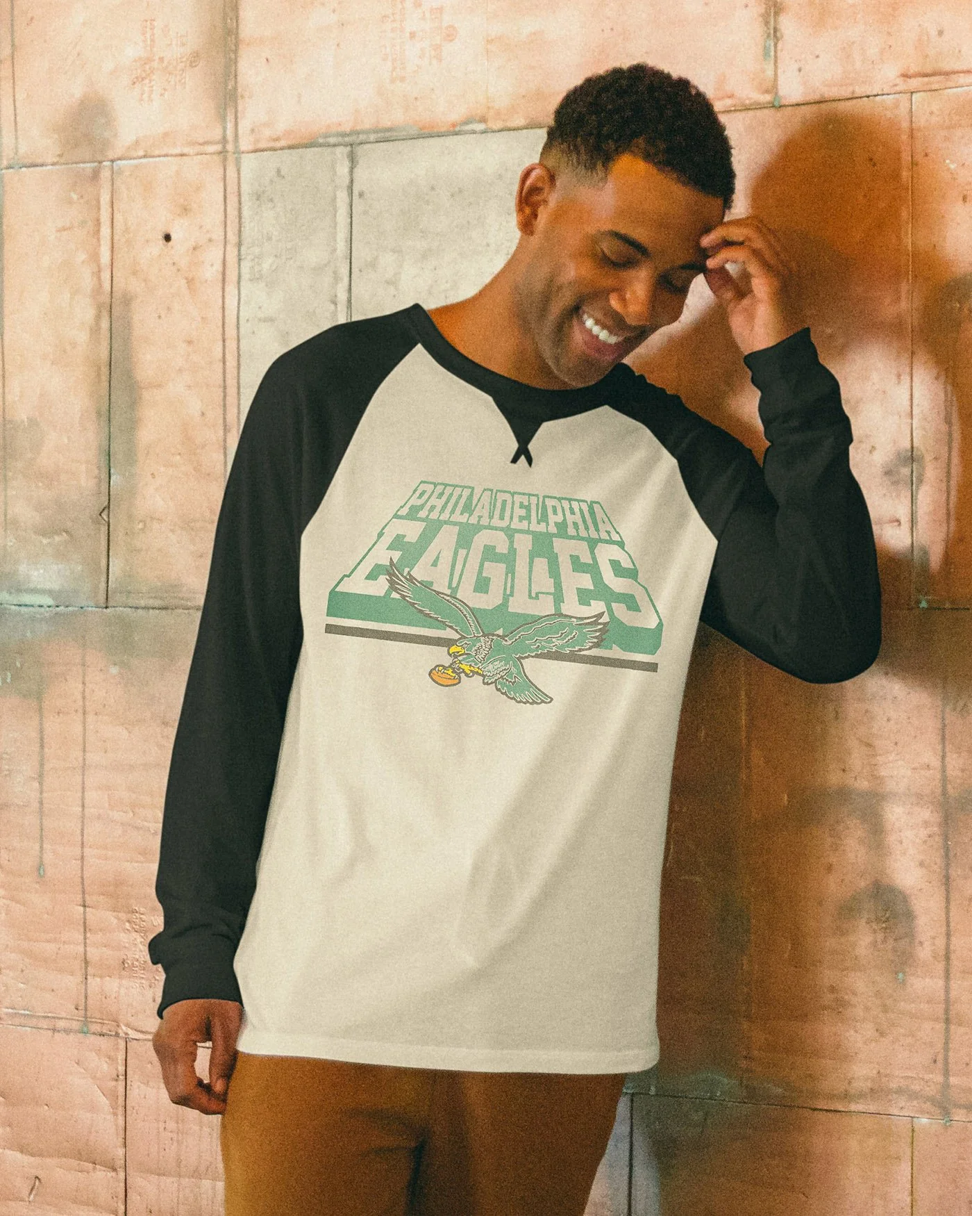 NFL Philadelphia Eagles Colorblock Long Sleeve Raglan - Image 2