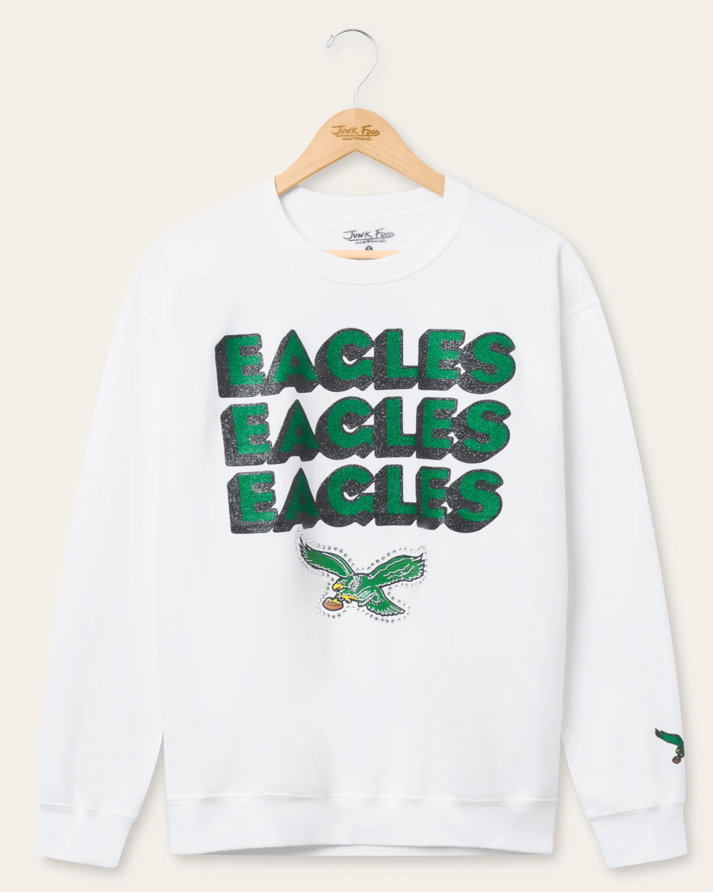 Philadelphia Eagles Repeat Bling Flea Market Crew Fleece